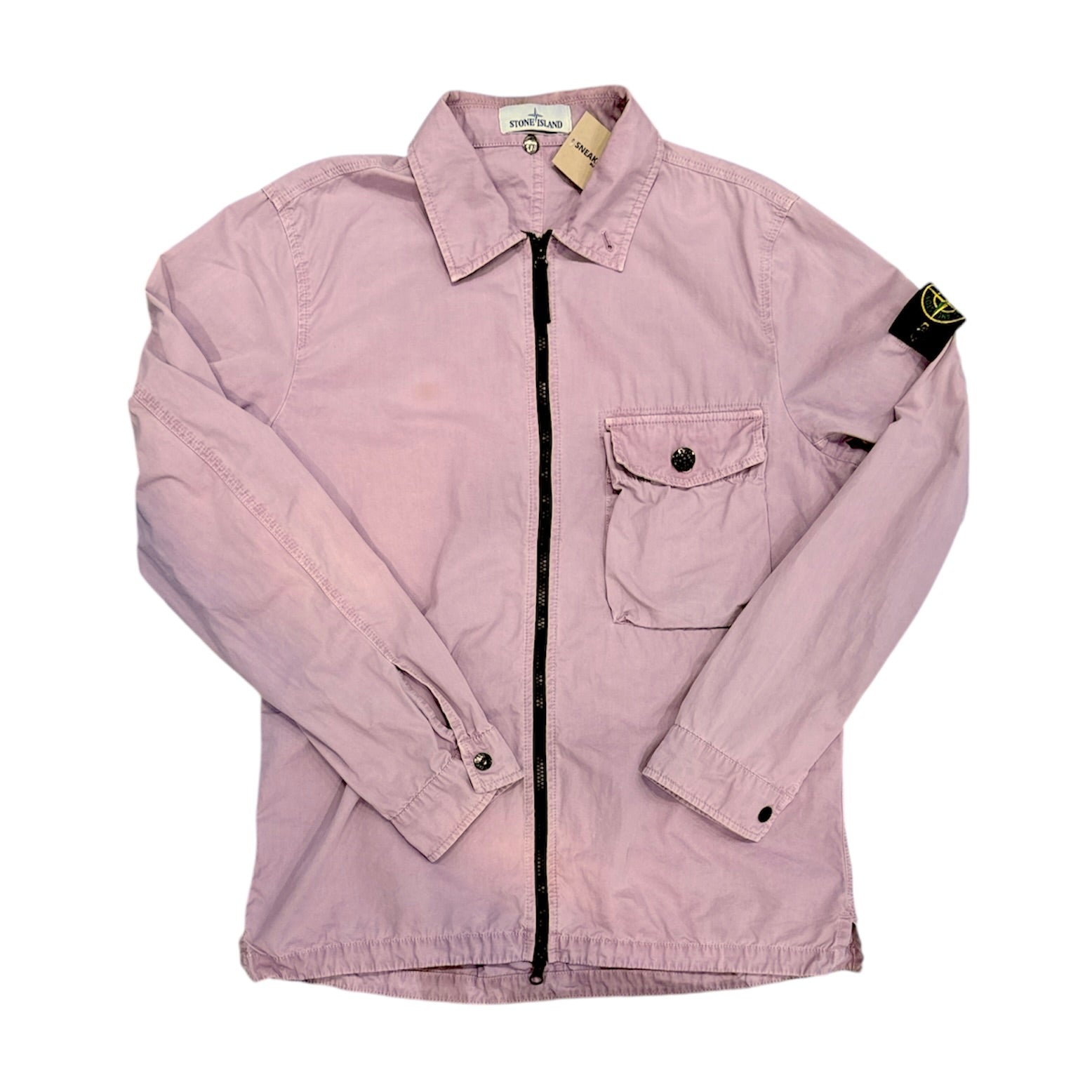Stone Island Garment Dyed Rose Quartz Overshirt