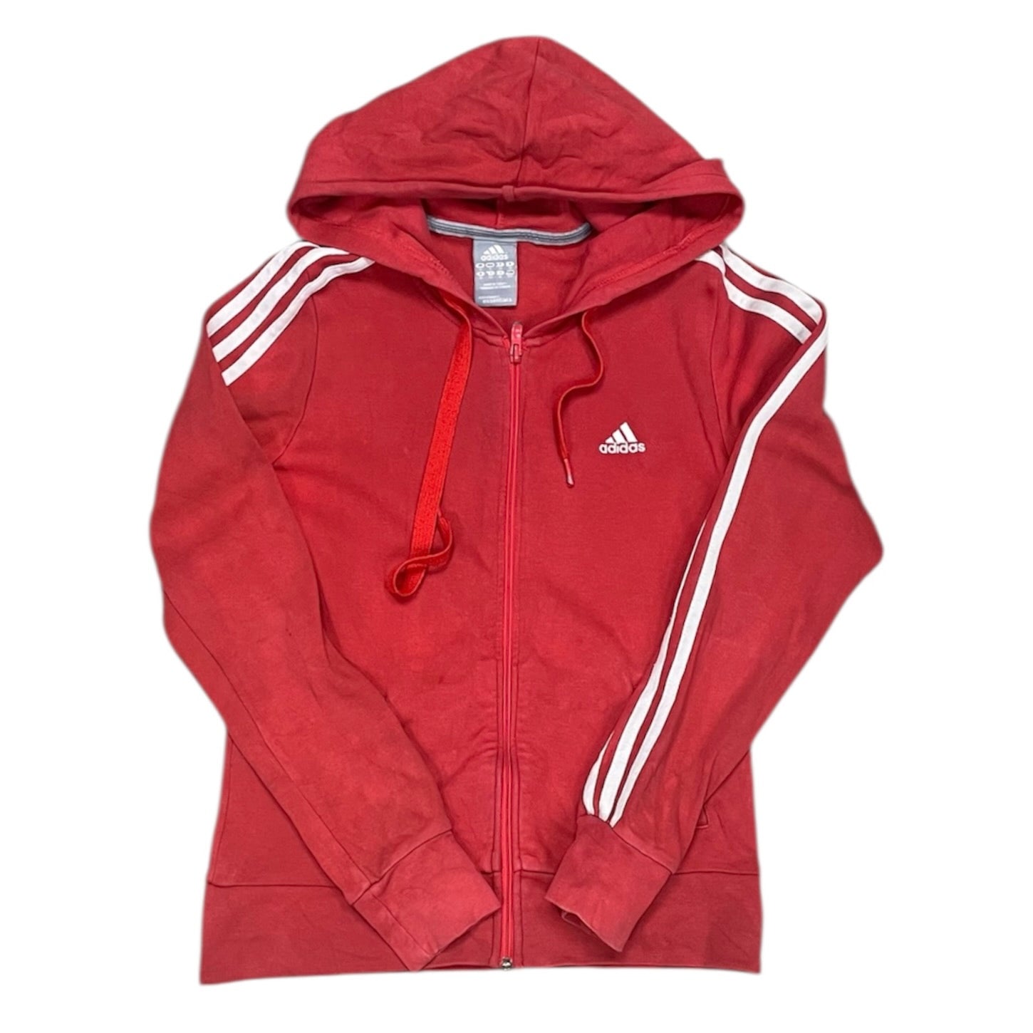 Adidas Red White Full Zip Hoodie (W)