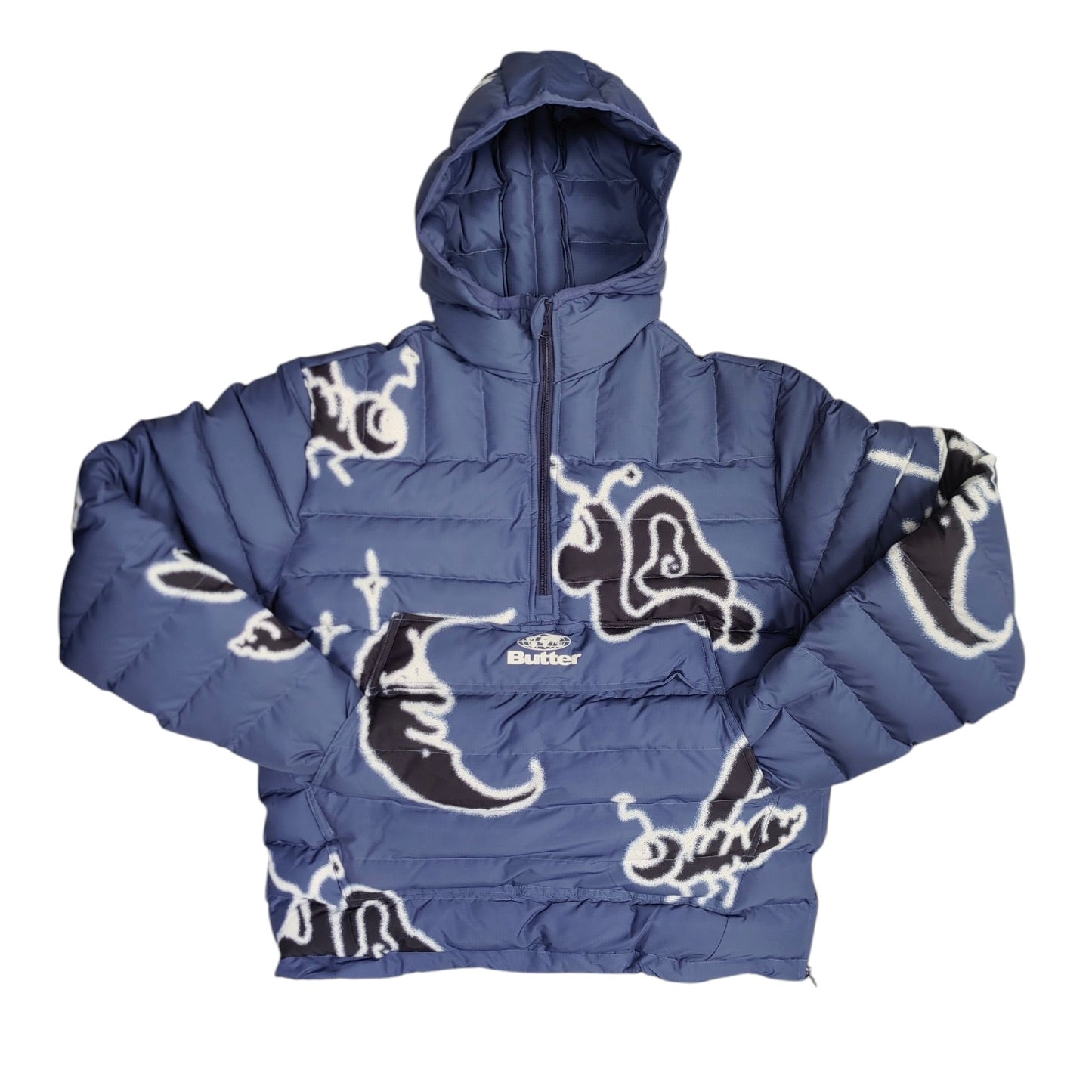 Butter Goods Critter Navy Puffer Anorak Jacket