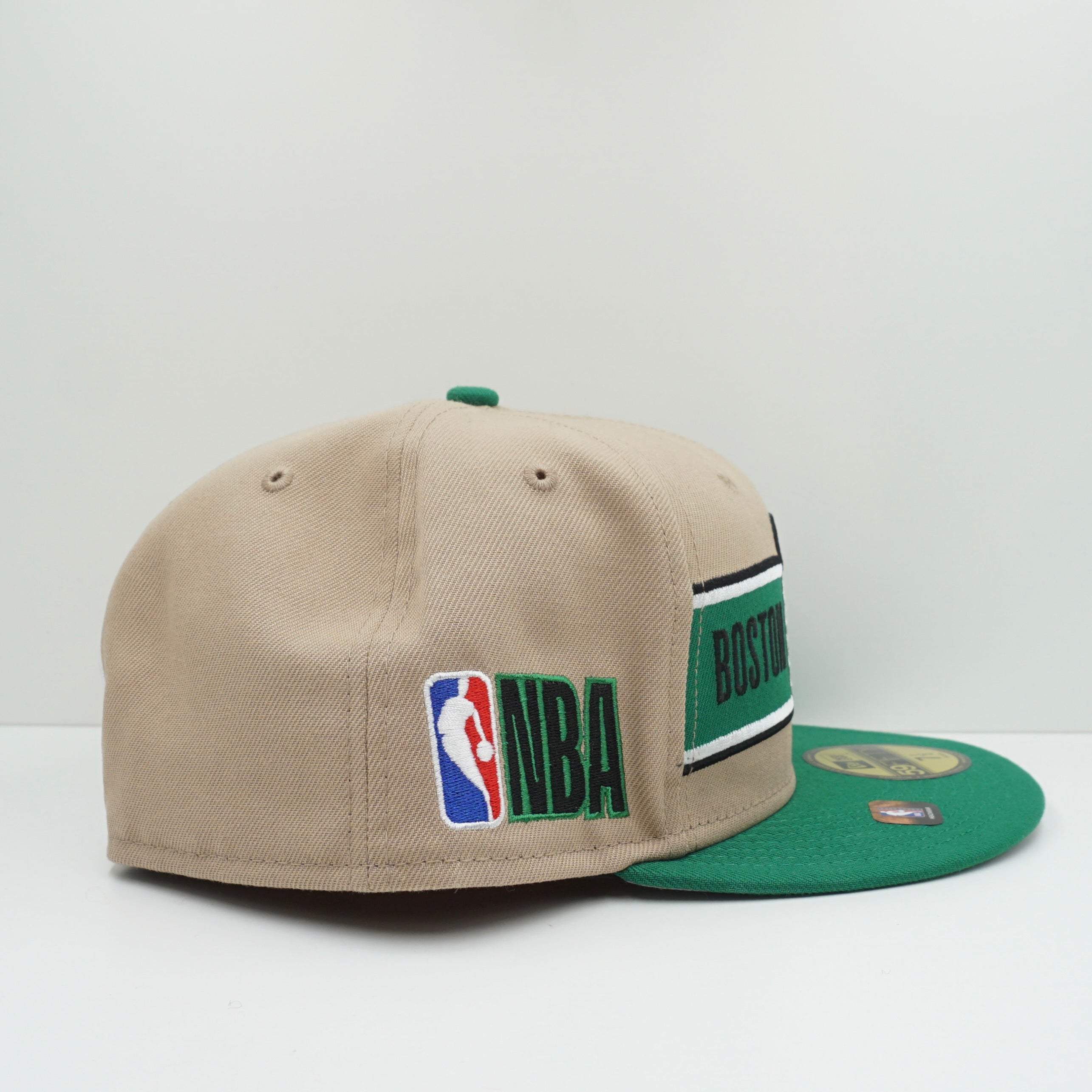 New Era Boston Celtics Beige Green Fitted Cap