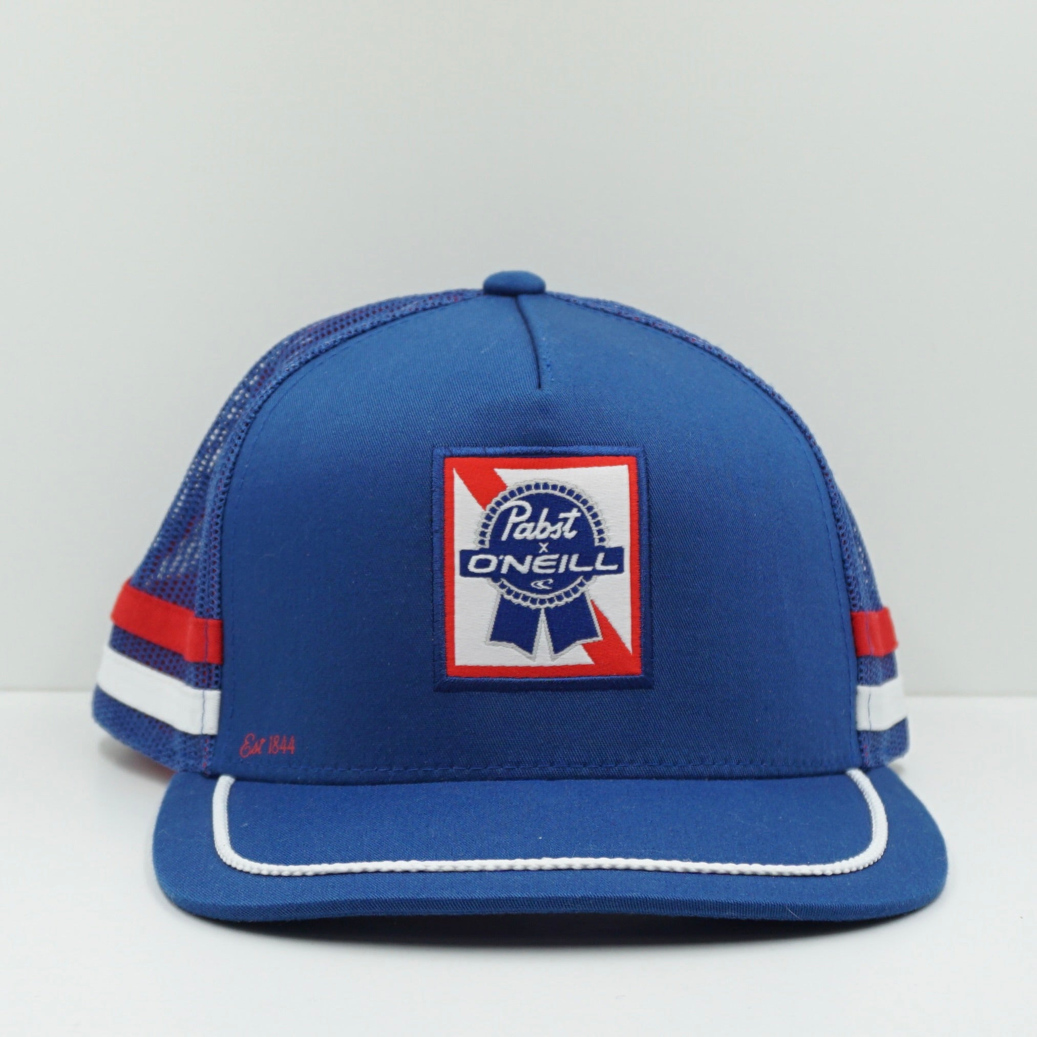 ONeill Surf x Pabst Blue Ribbon Beer Blue Mesh Trucker Snapback Cap