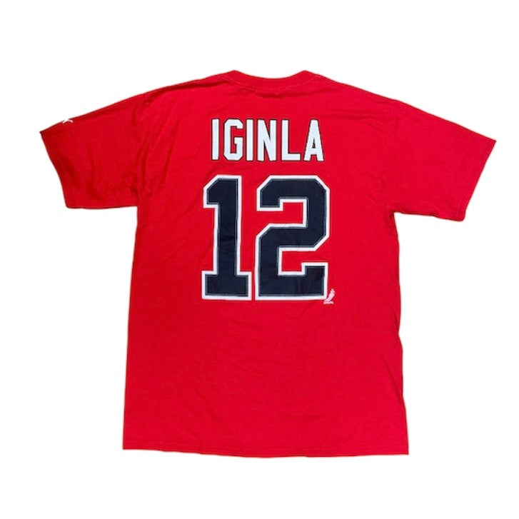 Puma Calgary Flames Iginla #12 Red NHL Tshirt