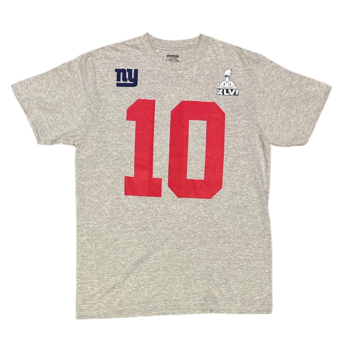 Reebok New York Giants #10 Manning Grey Tshirt