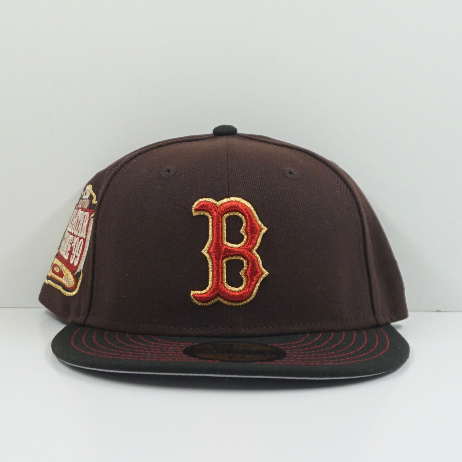 New Era Boston Red Soxs Brown Black Red Fitted Cap