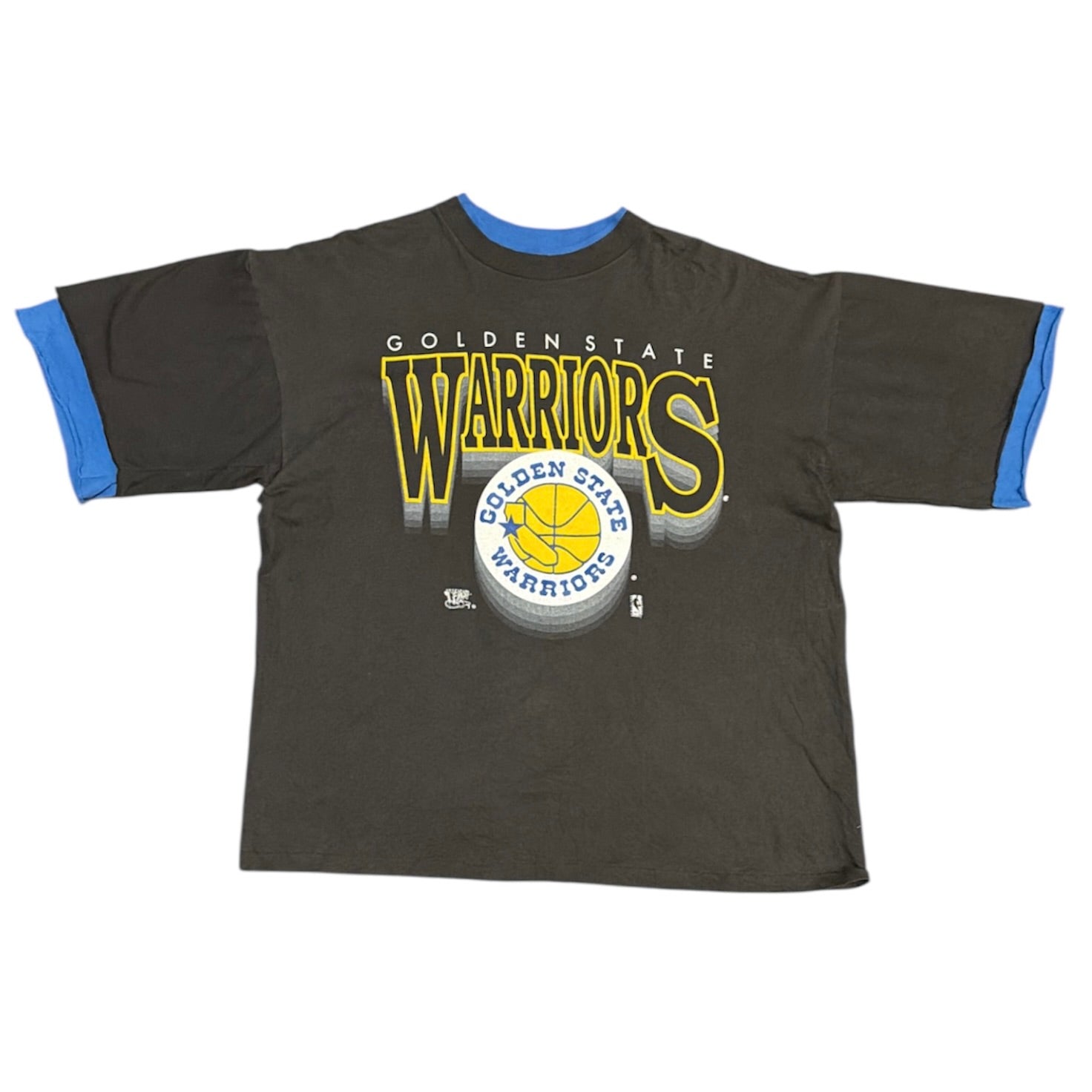 Vintage Official Fan Golden State Warriors Black Blue Tshirt