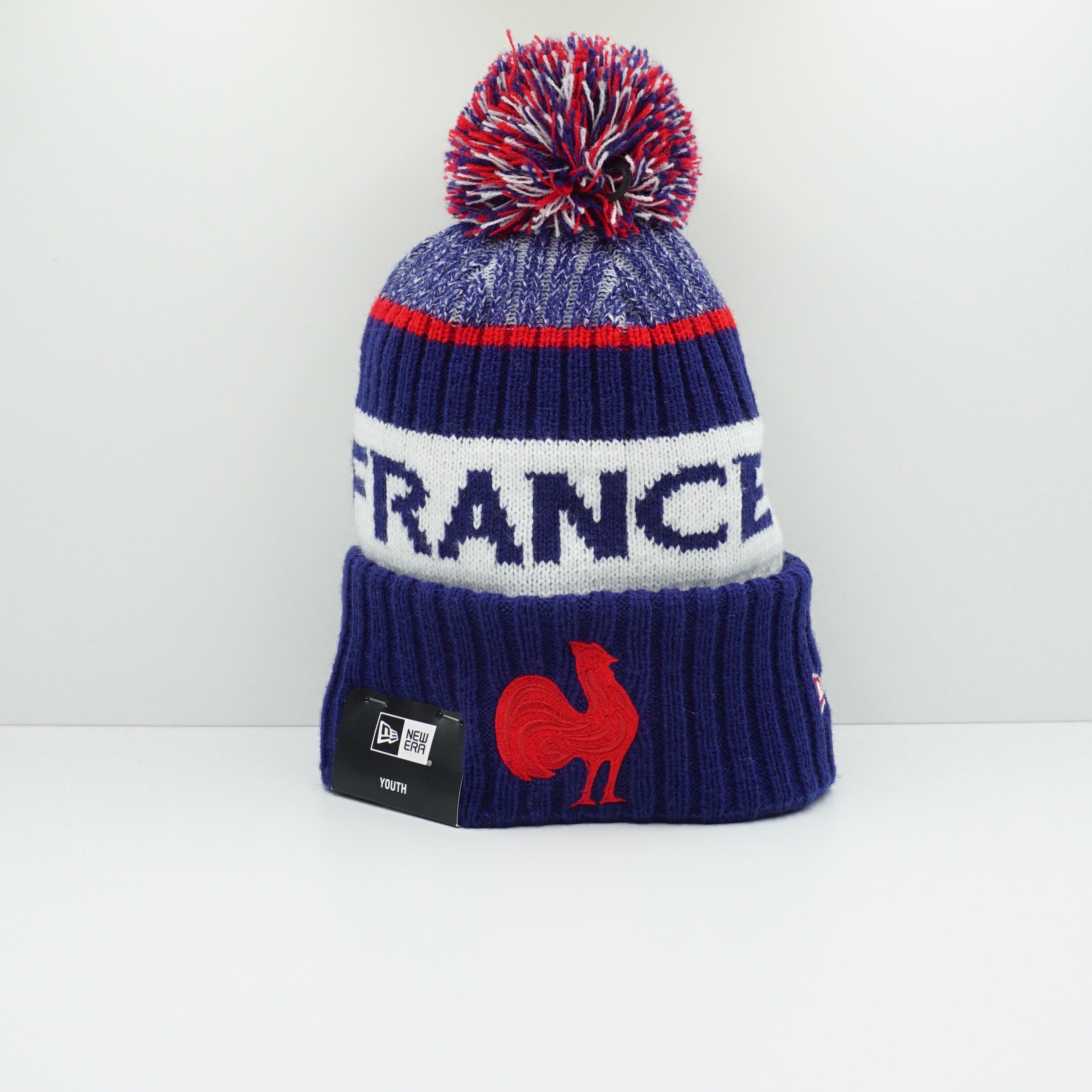 New Era France Rugby Team Bobble Beanie (Youth)