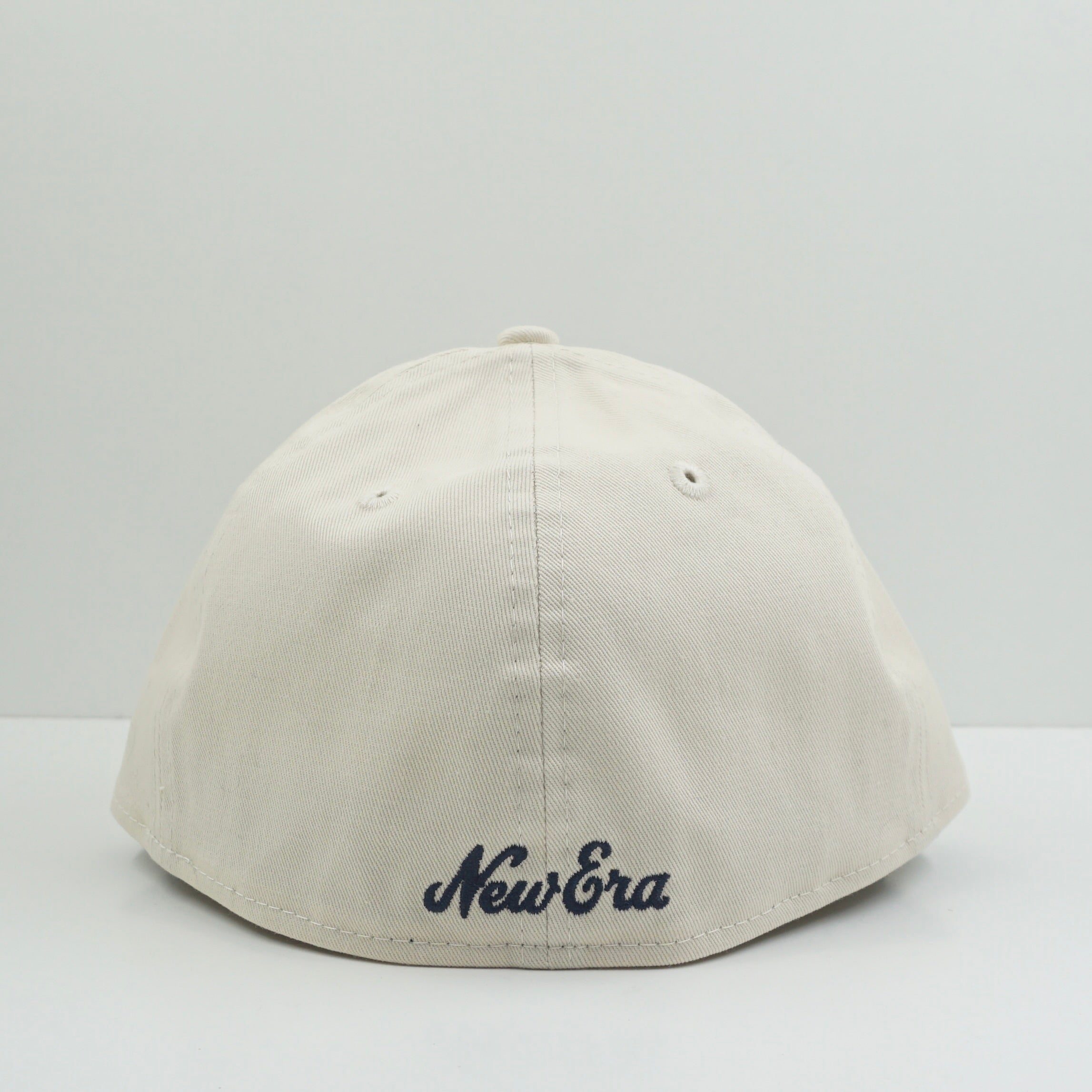 New Era Navy Logo Beige Navy Fitted Cap