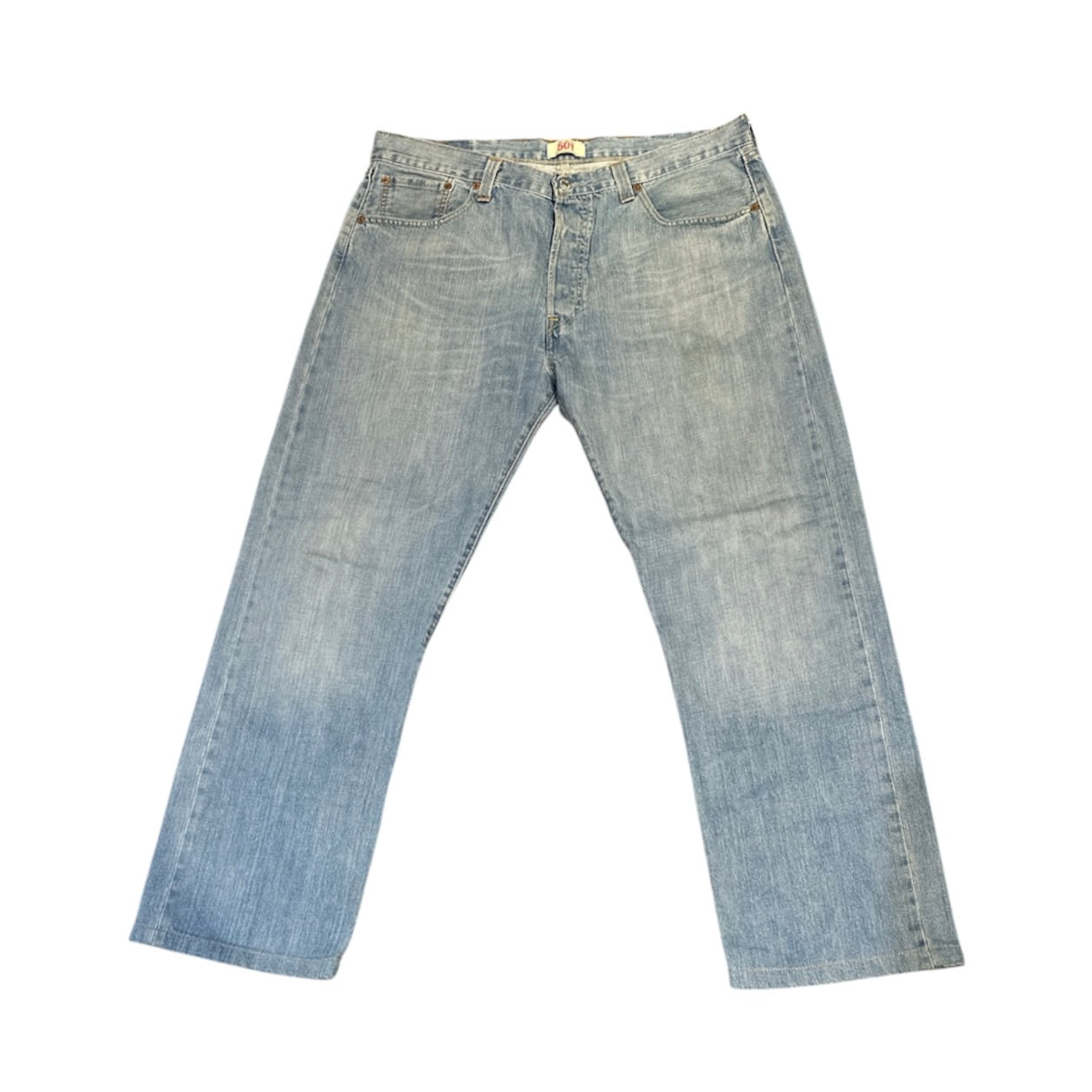Levis 501 Light Blue Washed Jeans