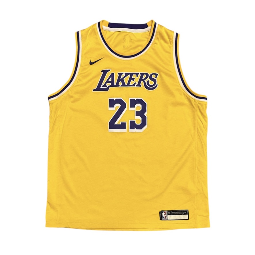 Nike Los Angeles Lakers Lebron James Dri-fit  Swingman Yellow Basketball Jersey (Youth)