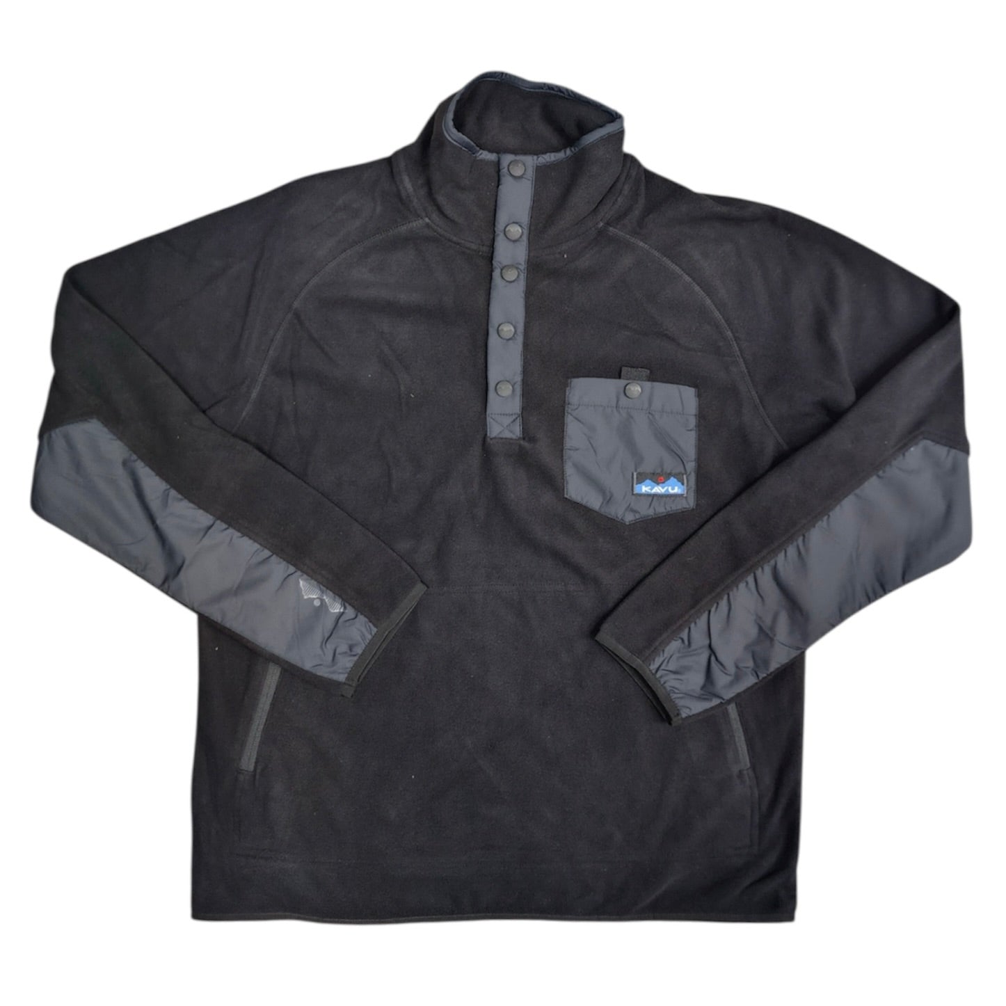 Kavu Teannaway Black Half Snap Fleece