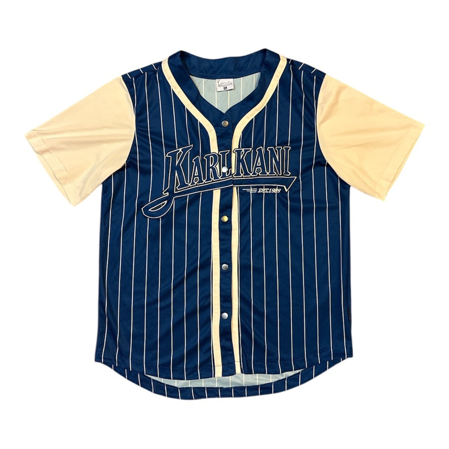 Karl Kani Blue White Baseball Jersey
