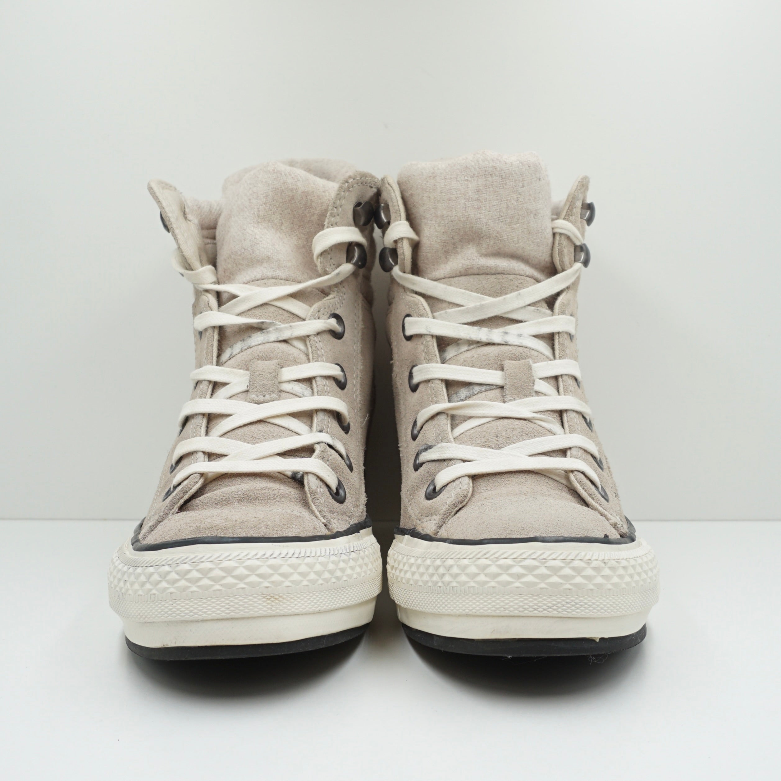 Converse All Star High Platform Suede Hidden Wedge Beige (W)