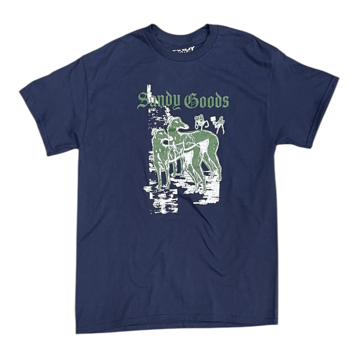 Sandy Goods x Py Dog Navy Green Tshirt