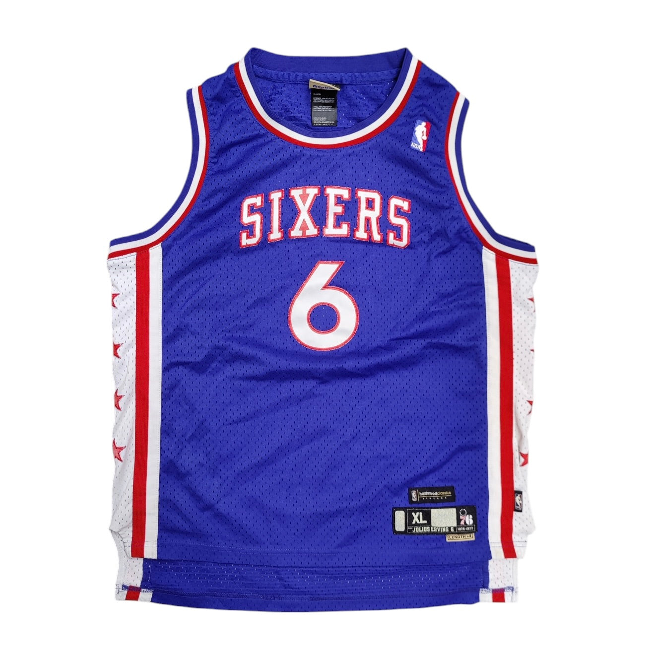 Philadelphia Sixers Erving #6 Basketball Jersey (Youth)