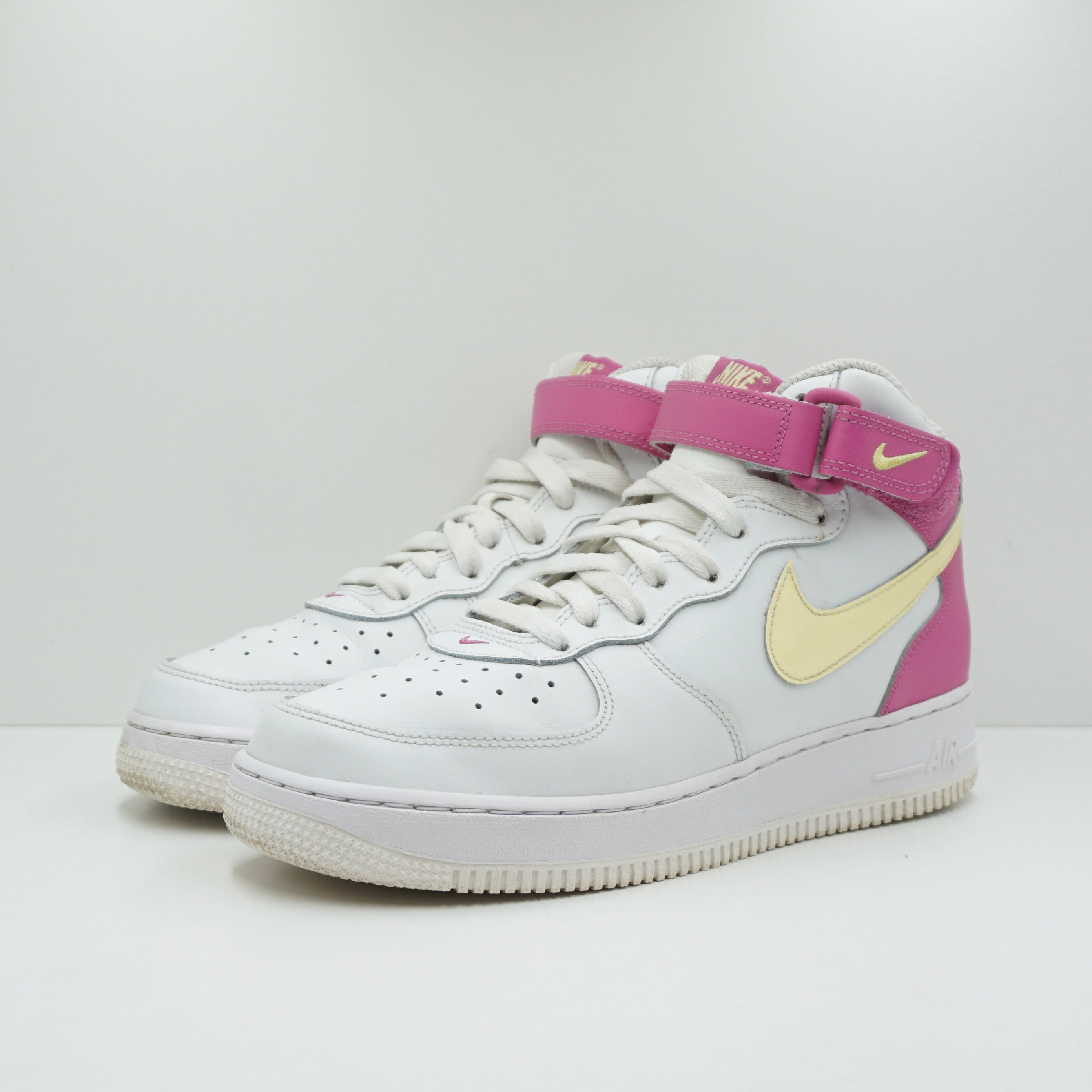 Nike Air Force 1 Mid White Pink Yellow