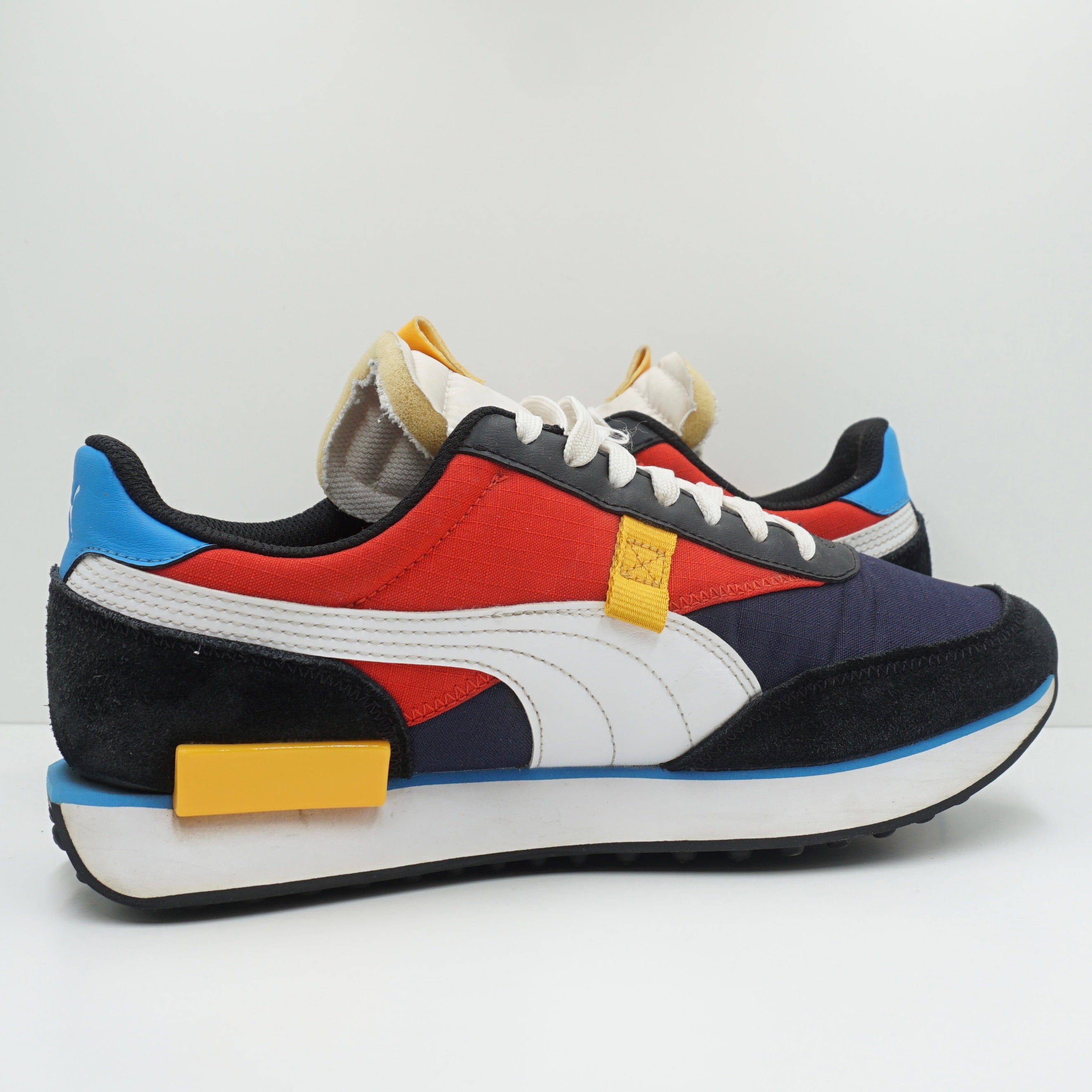 Puma Future Rider Play On White Black Blue