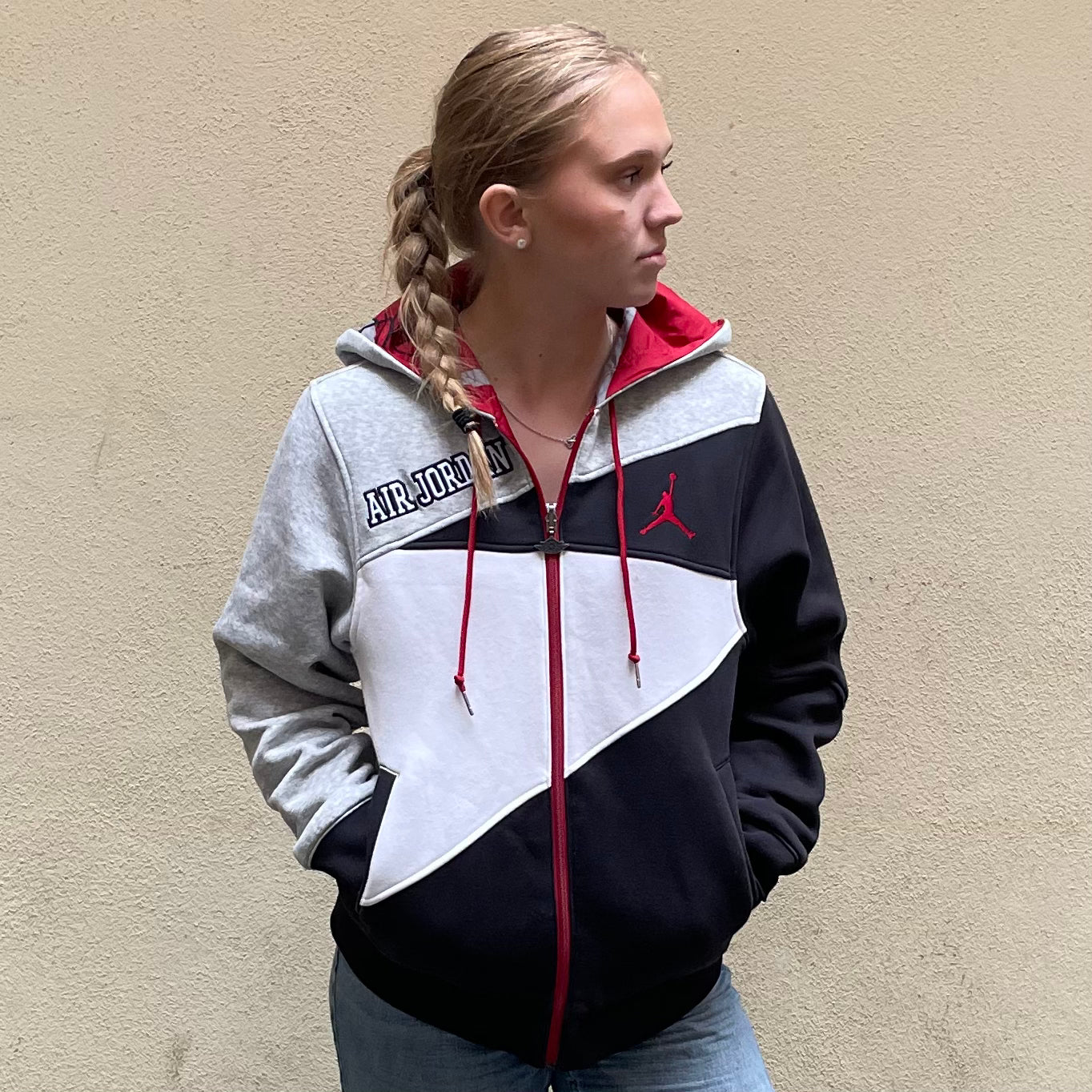 Jordan Red White Black Reversible Jacket