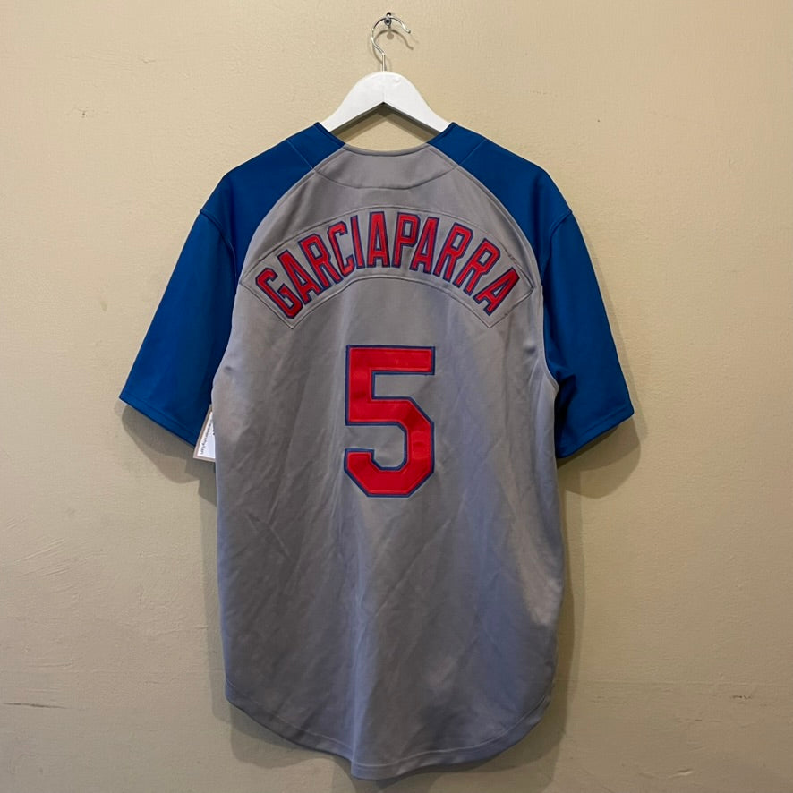 Nike Chicago Cubs Garciaparra 5# Grey Blue Baseball Jersey