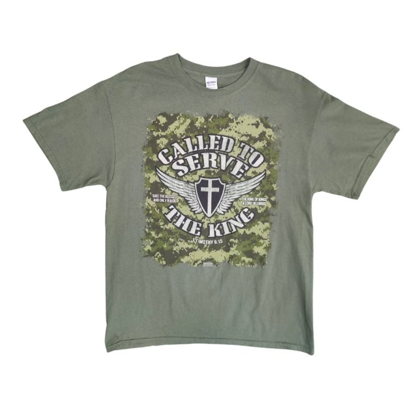 Gildan Called To Serve Green Tshirt