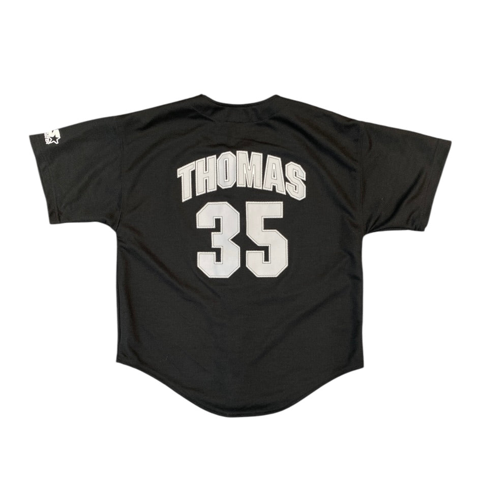 Starter White Sox Frank Thomas #35 Black Grey Baseball Jersey (Youth)