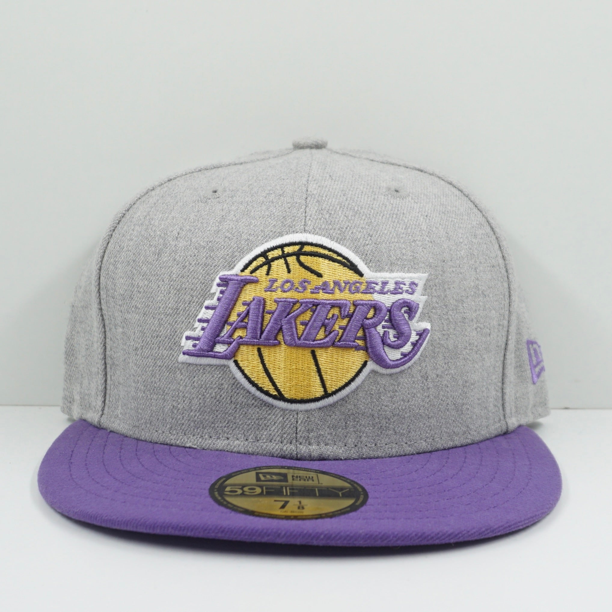 New Era Los Angeles Lakers Grey Purple Fitted Cap