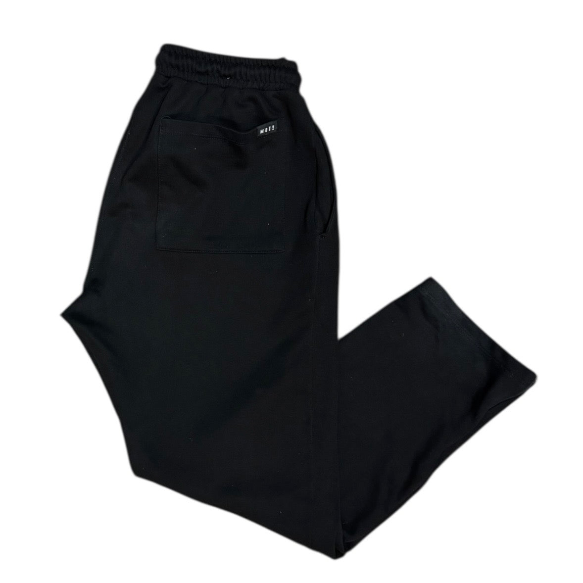 Moty White Logo Black Jogger Pants