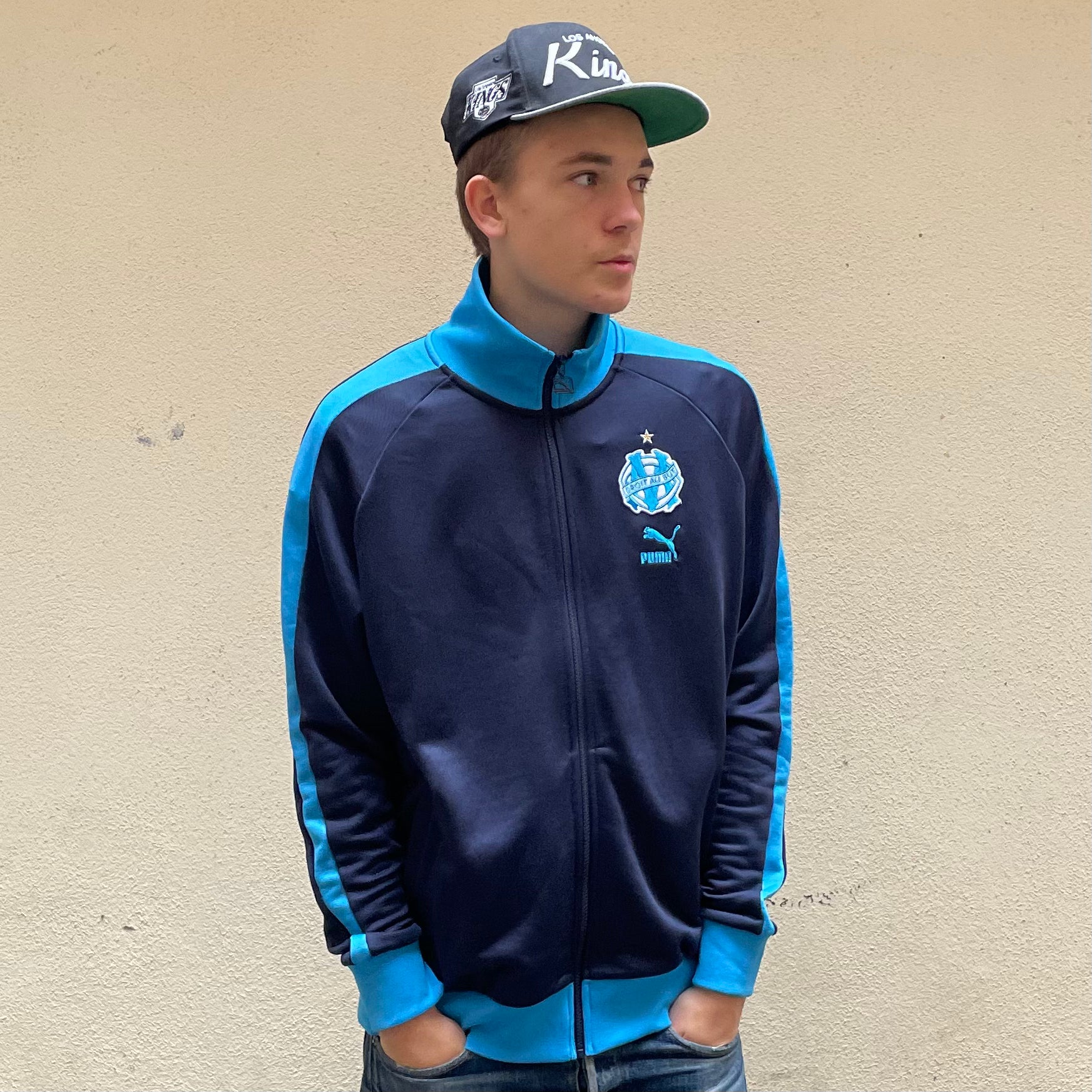 Puma Marseille 2022/2023 FtblHeritage T7 Navy Track Top