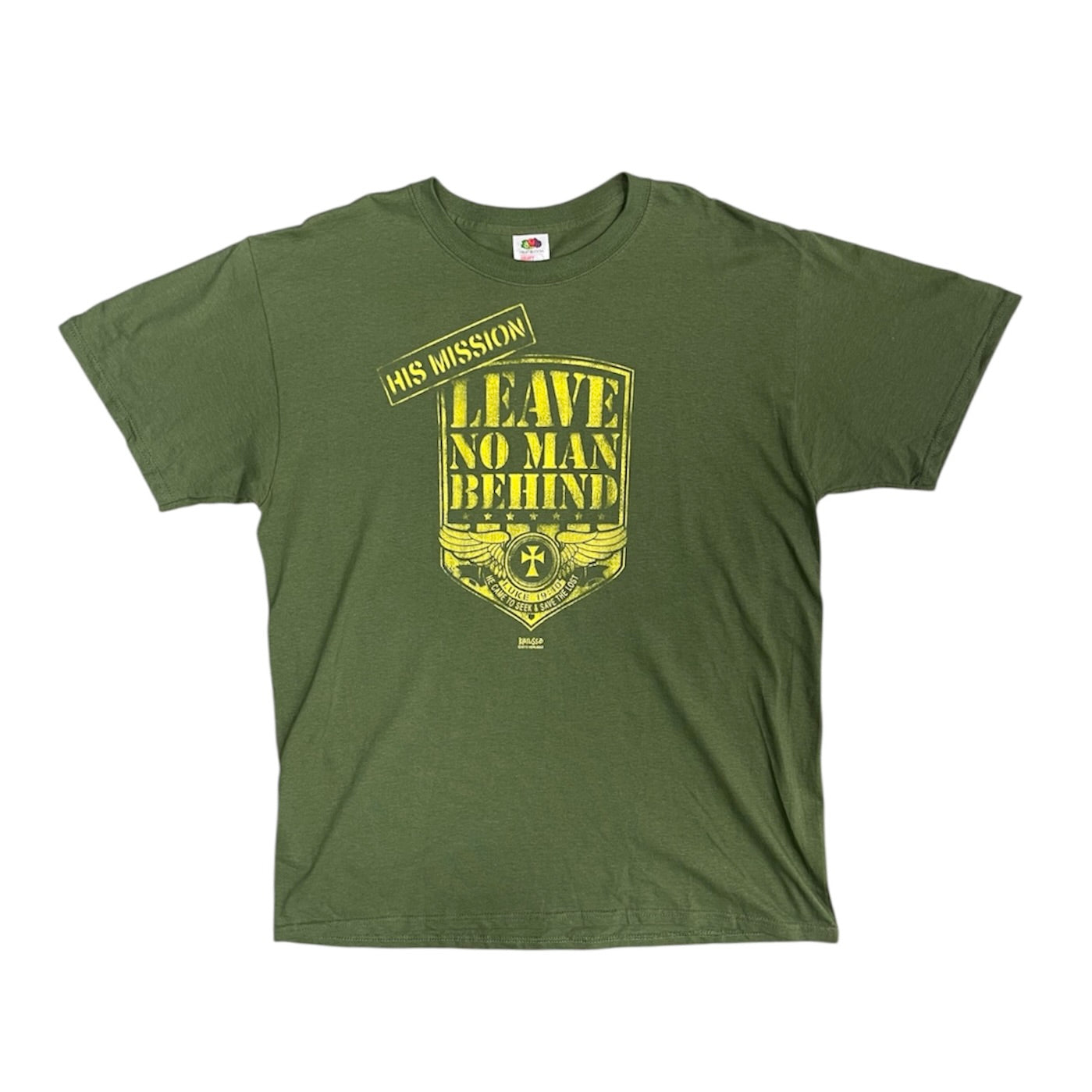 Fruit Of The Loom Leave No Man Behind 2013 Green Tshirt