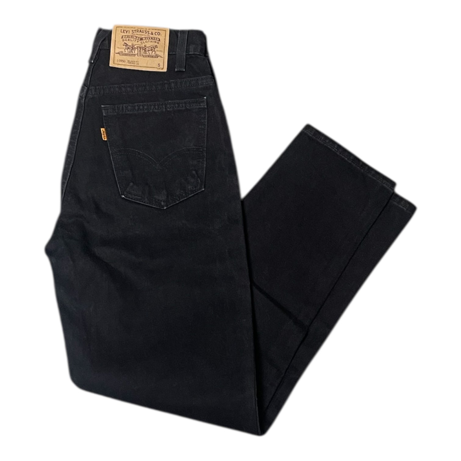 Vintage Levi’s denim for layer BLACK Vintage Levi's Black 950 Relaxed Fit Tapered Leg Orange Tag Jeans