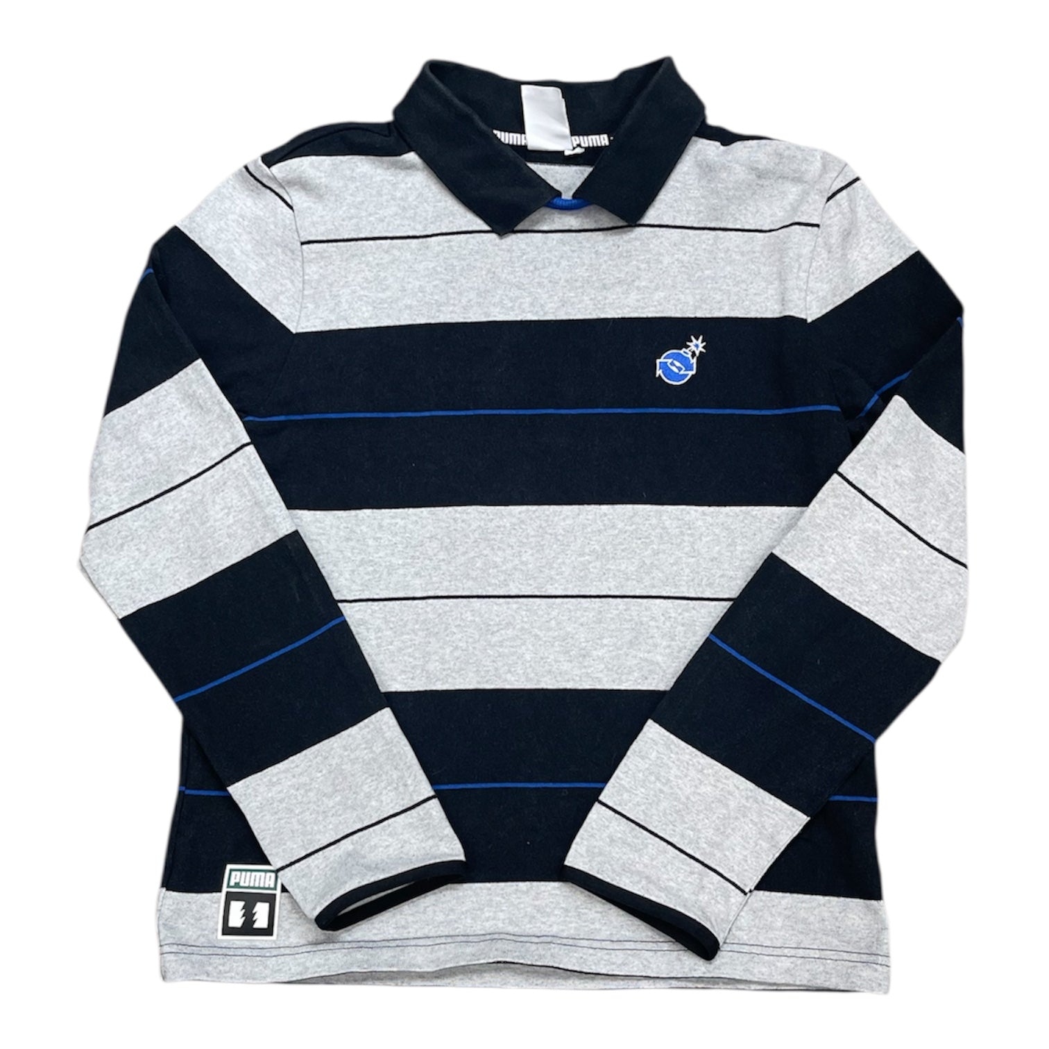 Puma x The Hundreds Grey Black Polo Long Sleeve