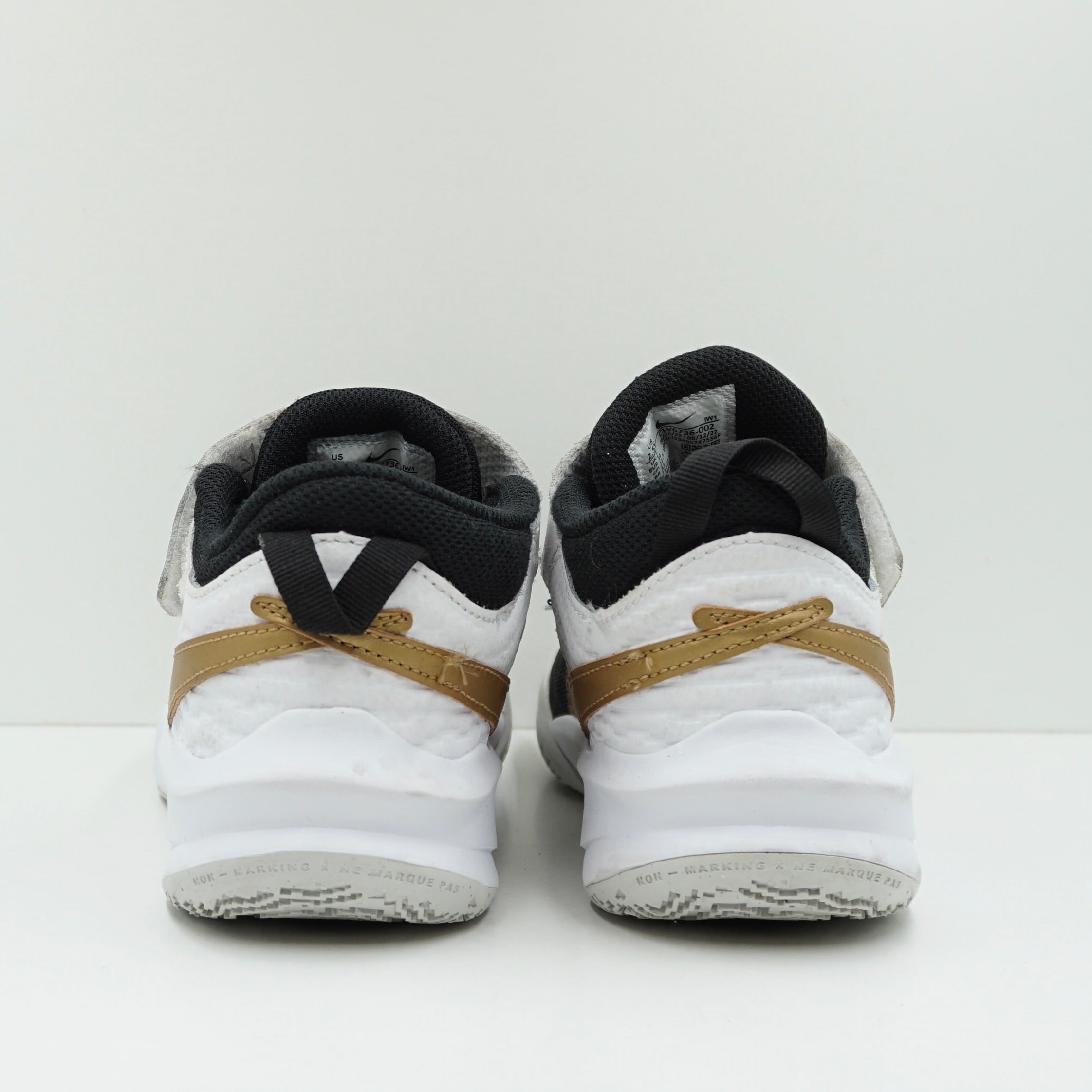 Nike Team Hustle D 10 Black White Metallic Gold (PS)