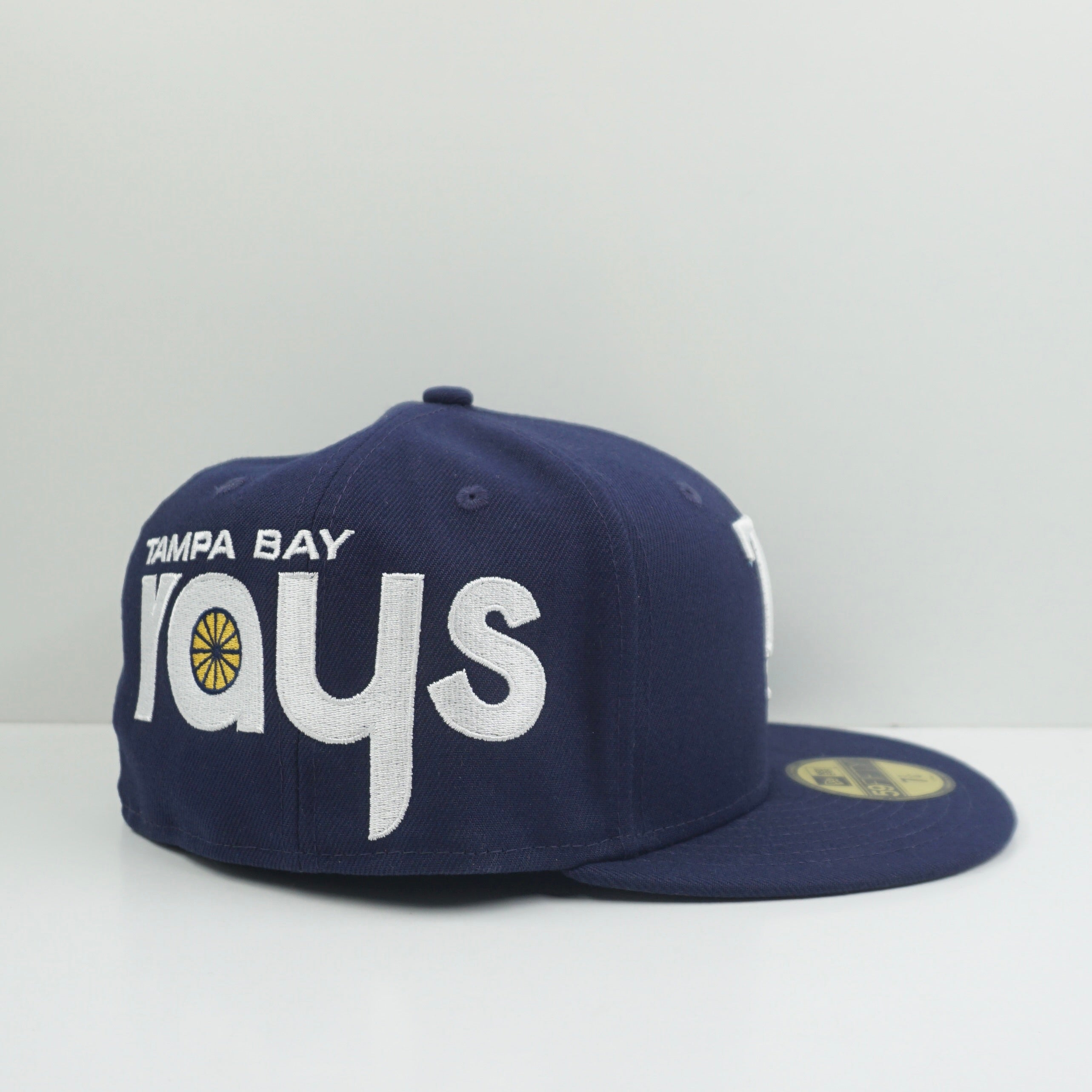 New Era Cooperstown Tampa Bay Rays Multi Logo Navy Fitted Cap