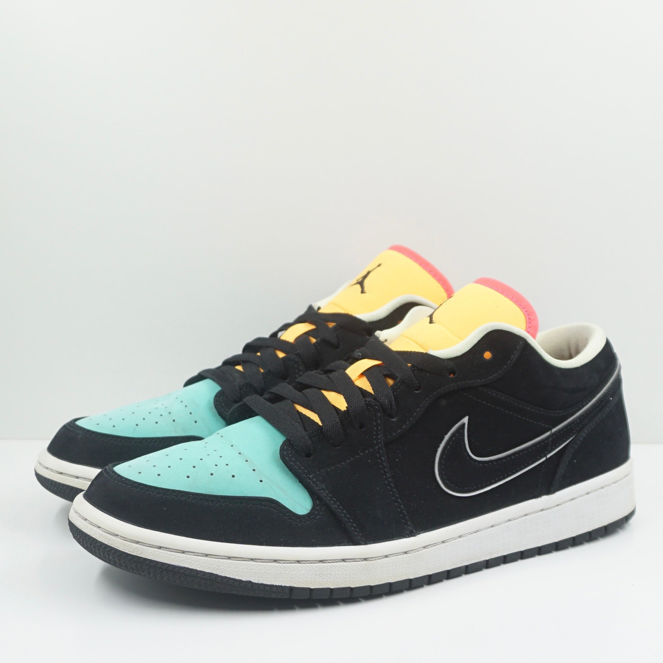 Jordan Low Black Aurora Green Laser Orange