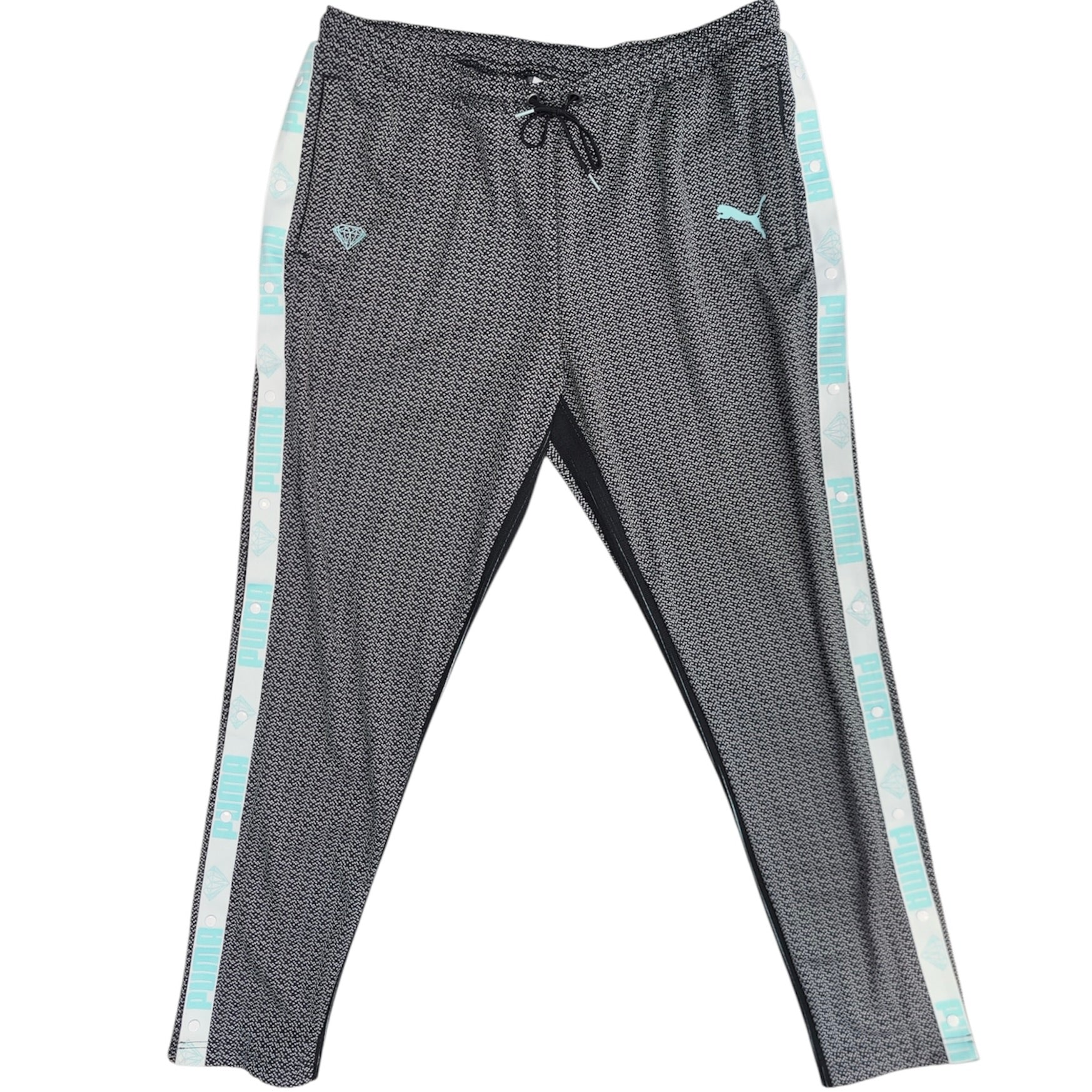 Puma X Diamond Supply Black White Snap Track Pants