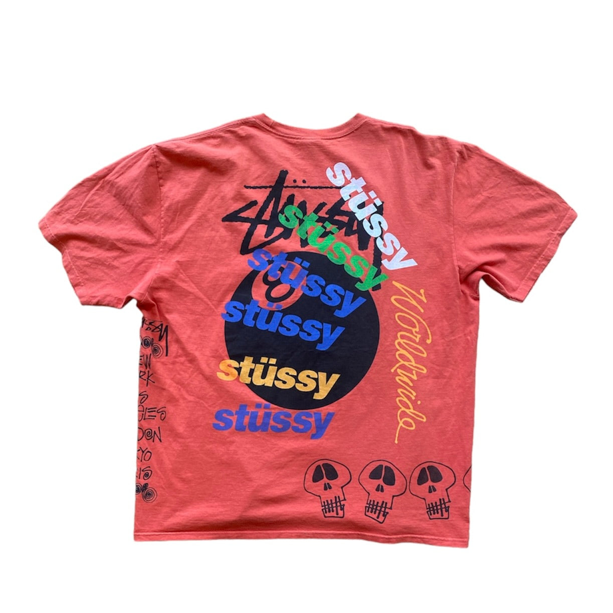 Stussy Test Strike Pigment Dye Orange Tshirt