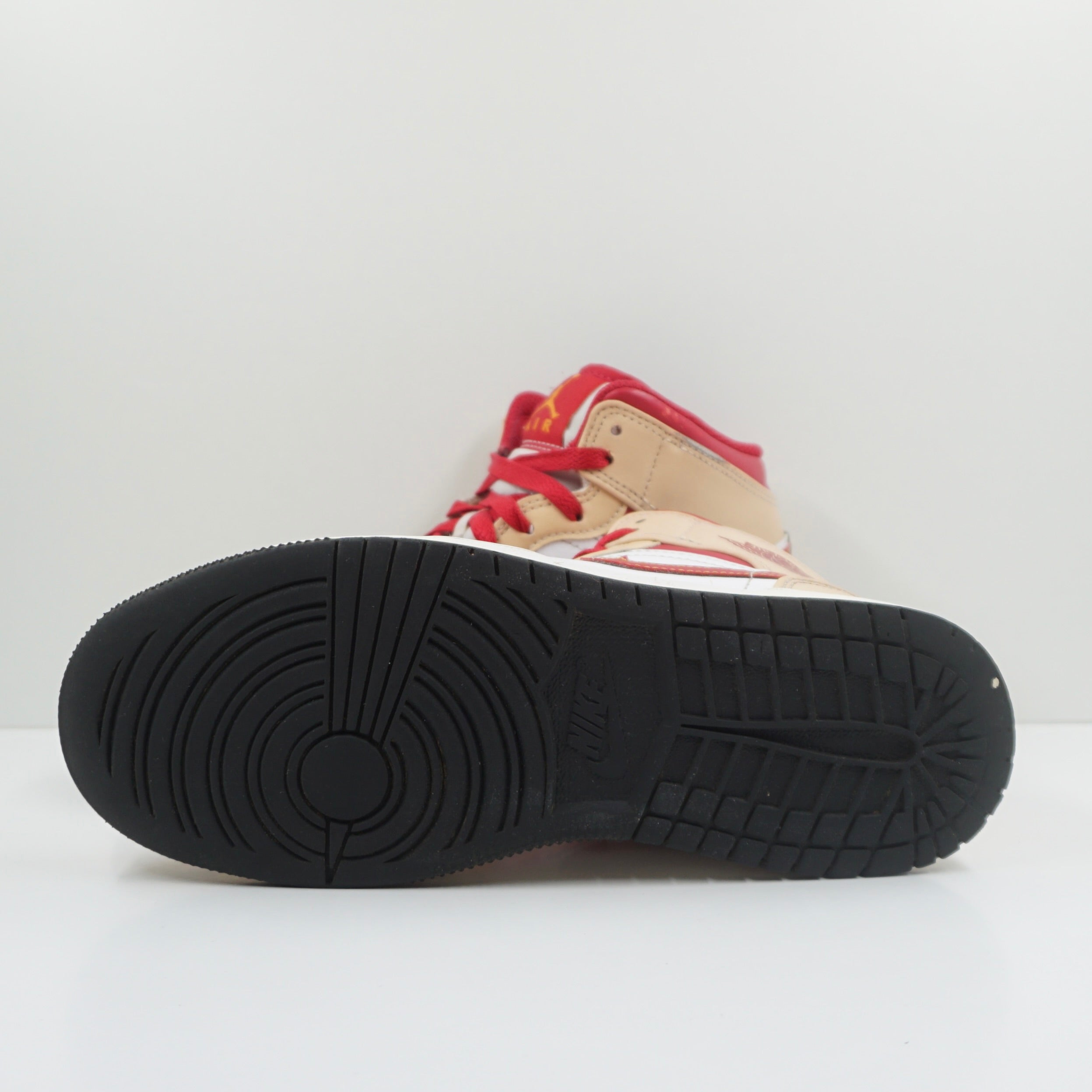 Jordan 1 Mid Light Curry Cardinal (GS)