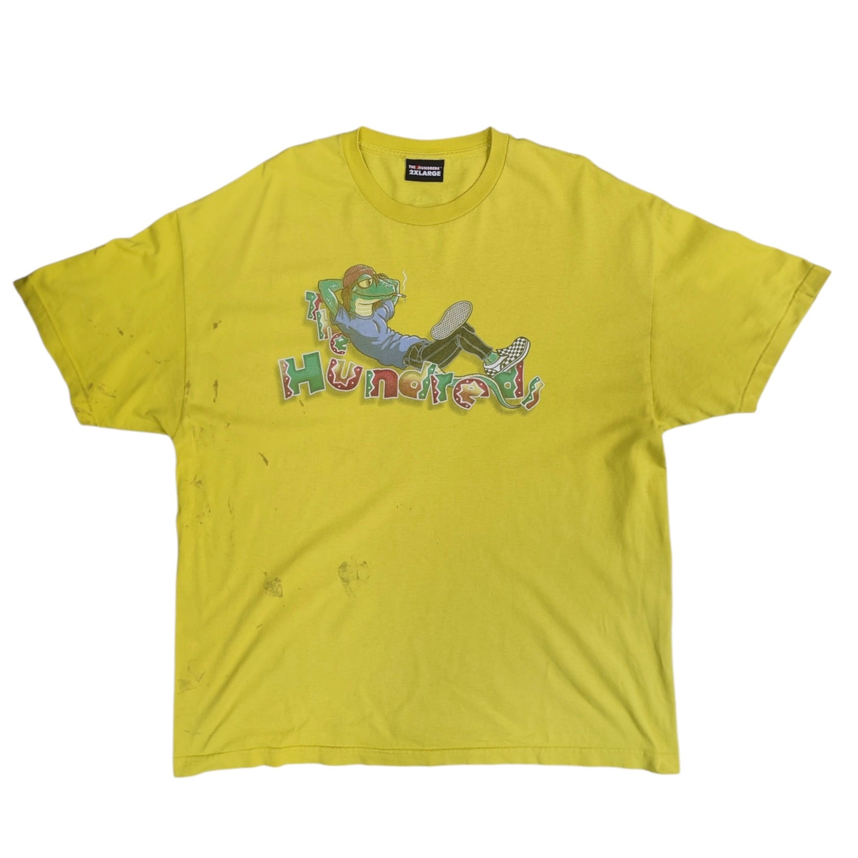 The Hundreds Lizard Paint Yellow Tshirt