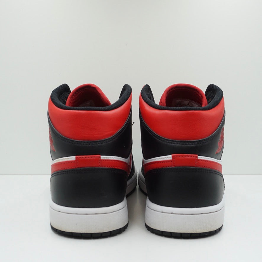 Jordan 1 Mid White Black Red (2022)