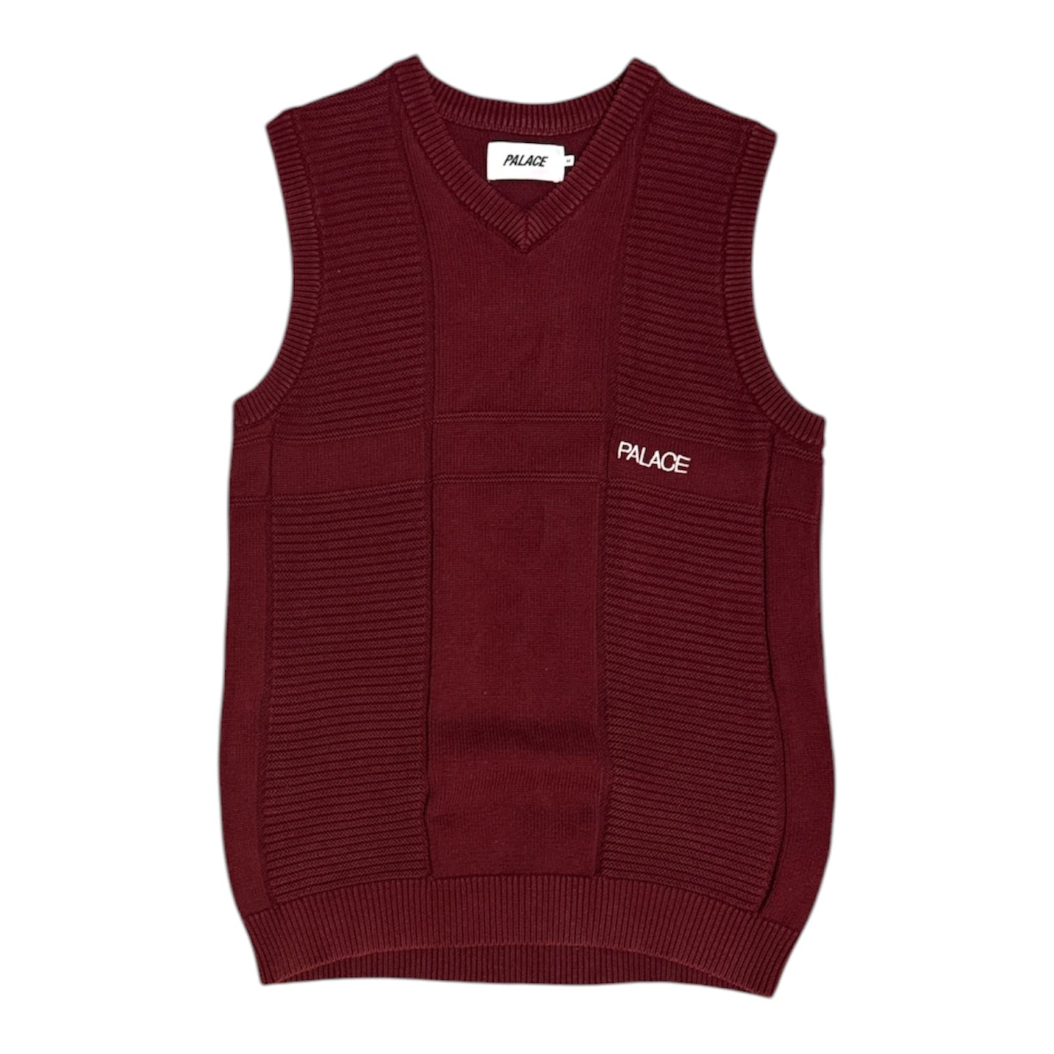 Palace Retire Reflex Burgundy Slipover Knitted Vest