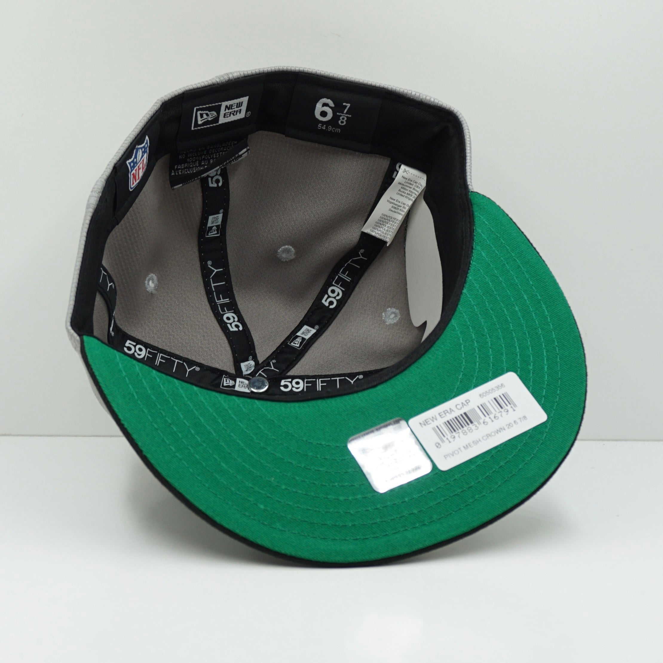 New Era Pivot Mesh Crown Las Vegas Raiders Grey Black Fitted Cap