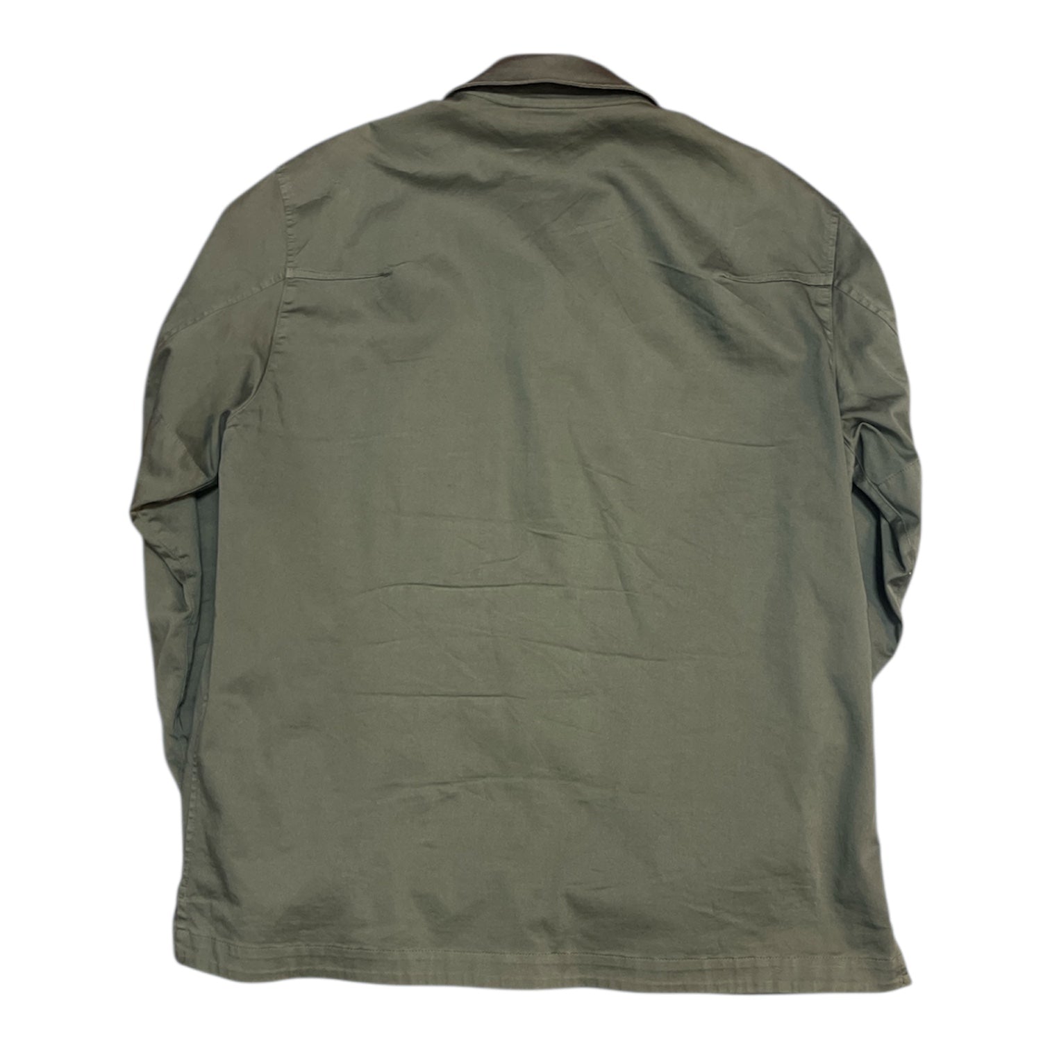 Stone Island Olive Green Satin Overshirt Jacket