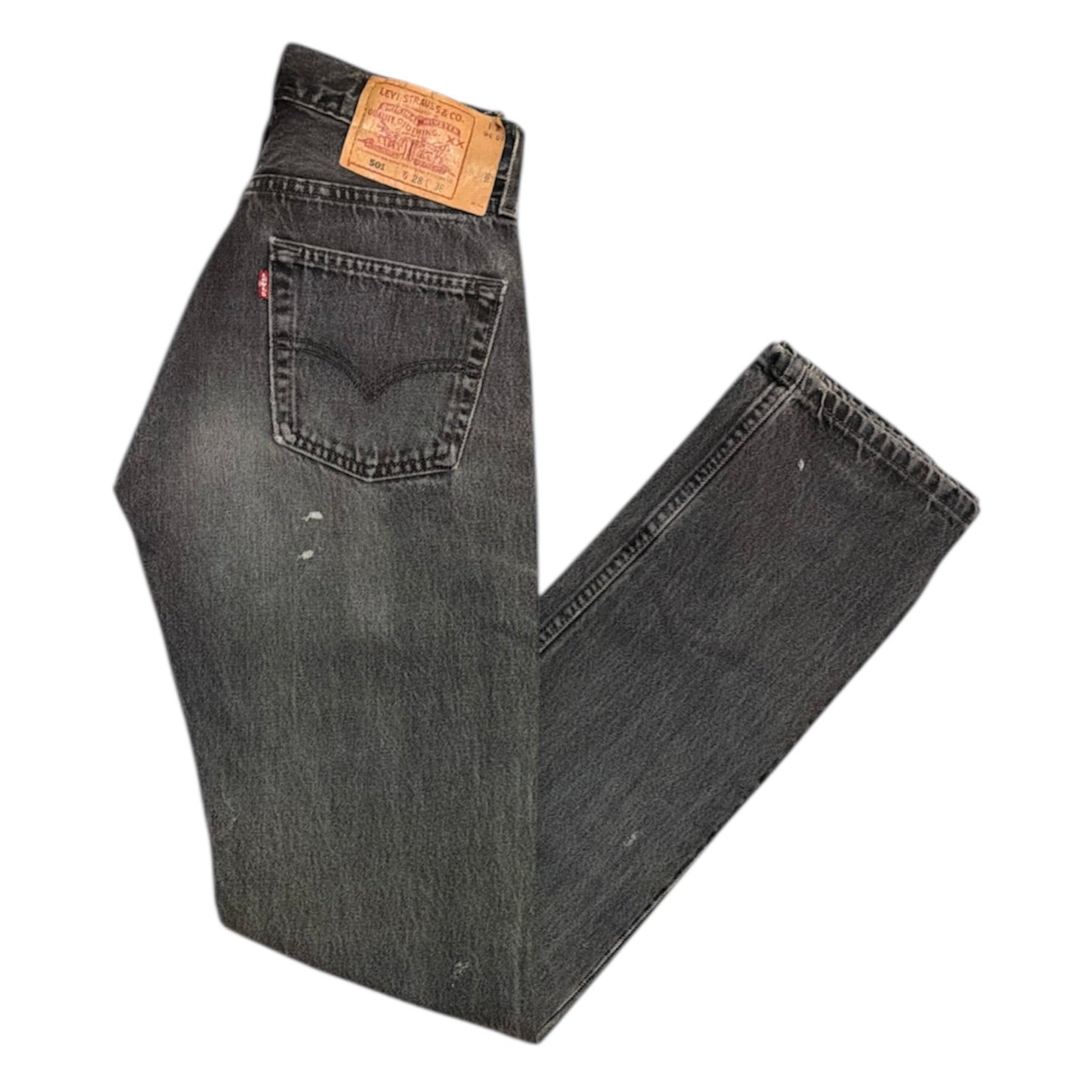 Vintage Levis 501 Grey Washed Jeans (W28/L36)