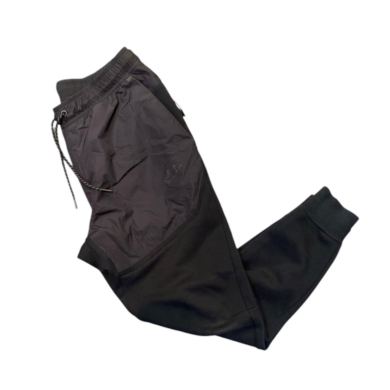 Nike Tech Fleece Woven-Mix Black Jogger Pants