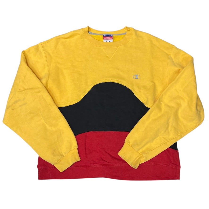Nice Duds Reworked Yellow Red Black Sweatshirt