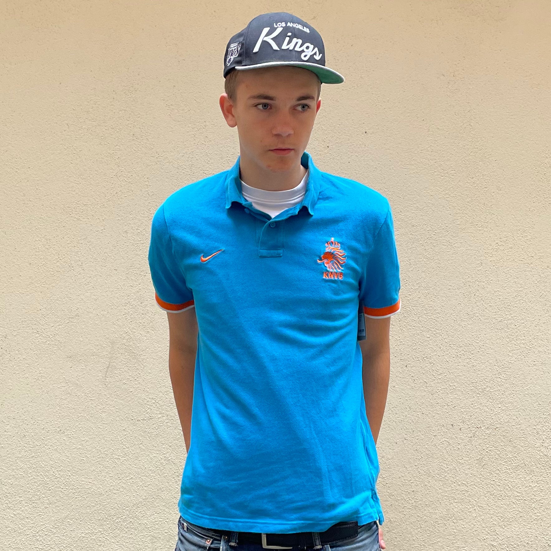 Nike Netherlands 2012/2013 Blue Polo Tshirt