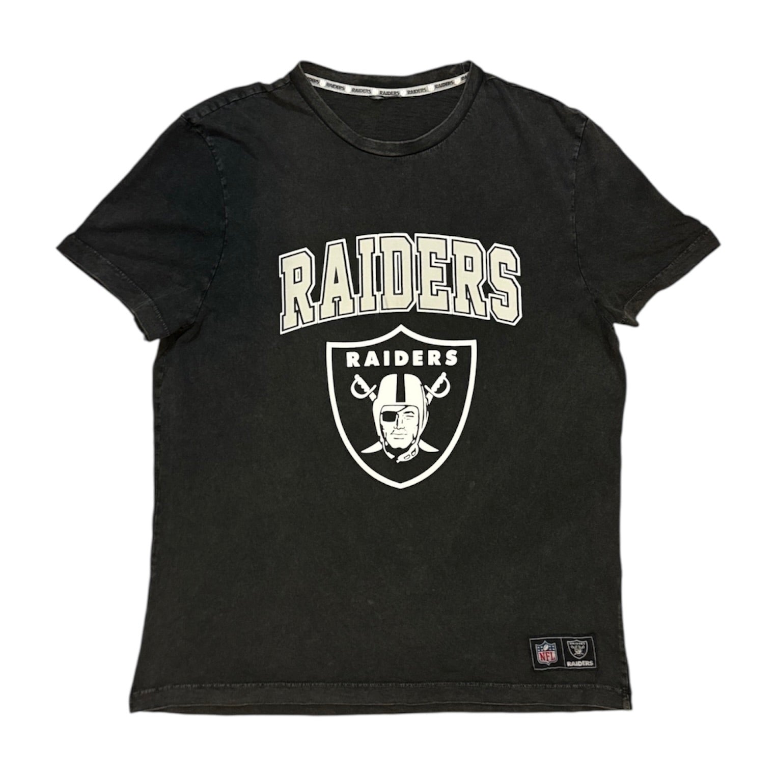 Oakland Raiders Washed Out Black Tshirt