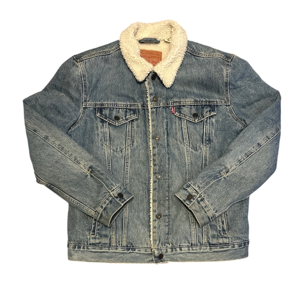 Levis Sherpa Lined Denim Light Blue Jacket