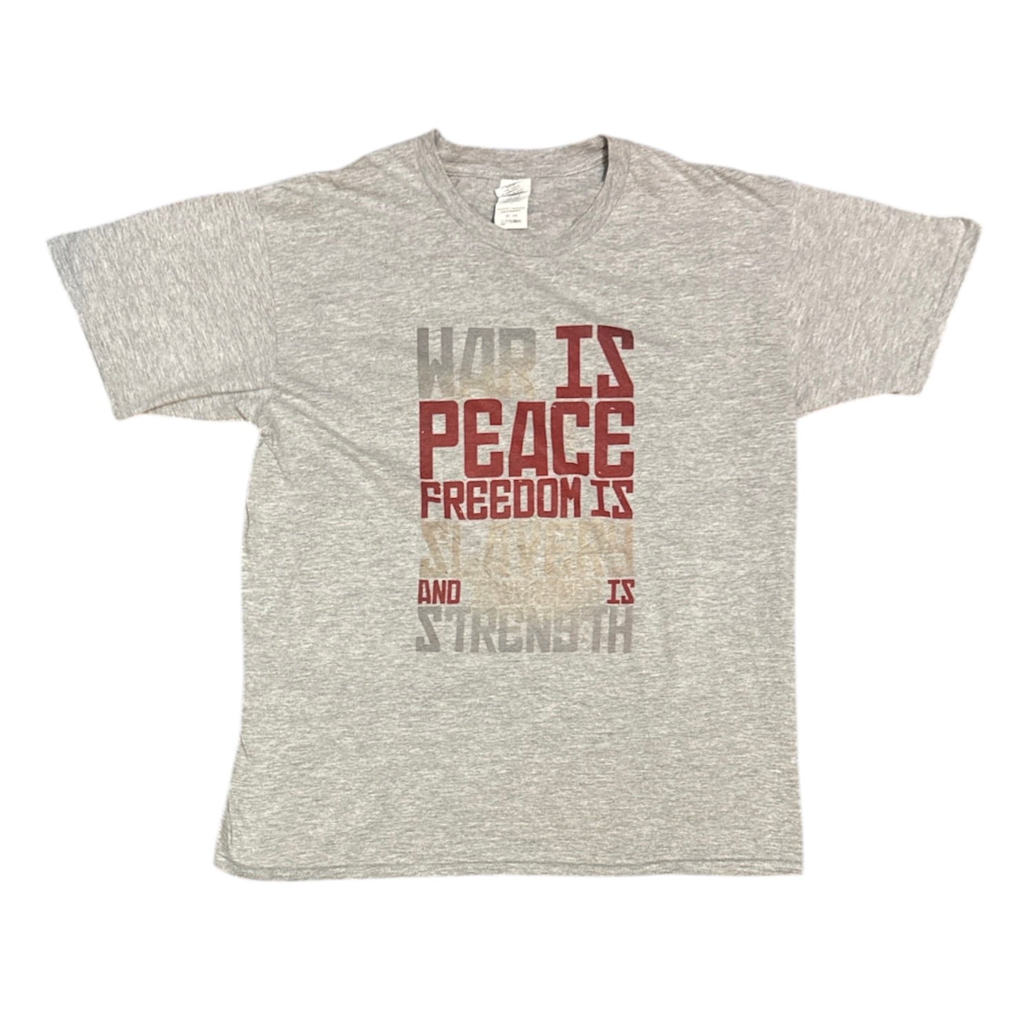 Gildan War Is Peace Grey Tshirt