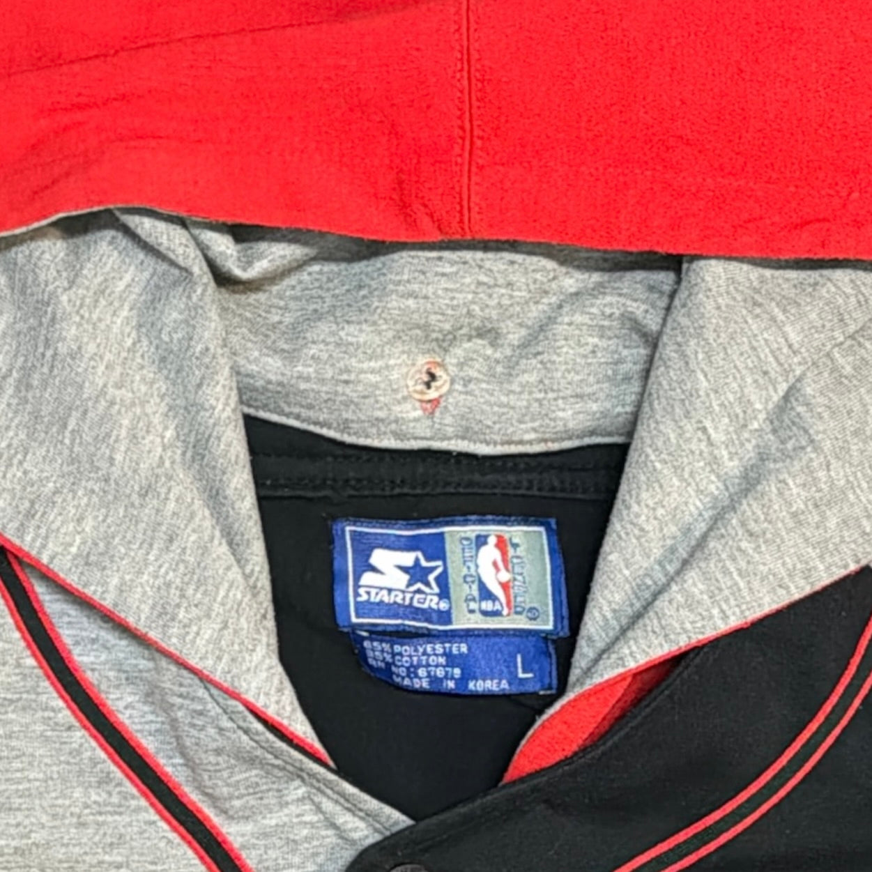 Vintage Starter Chicago Bulls Baseball Style Hooded Jersey