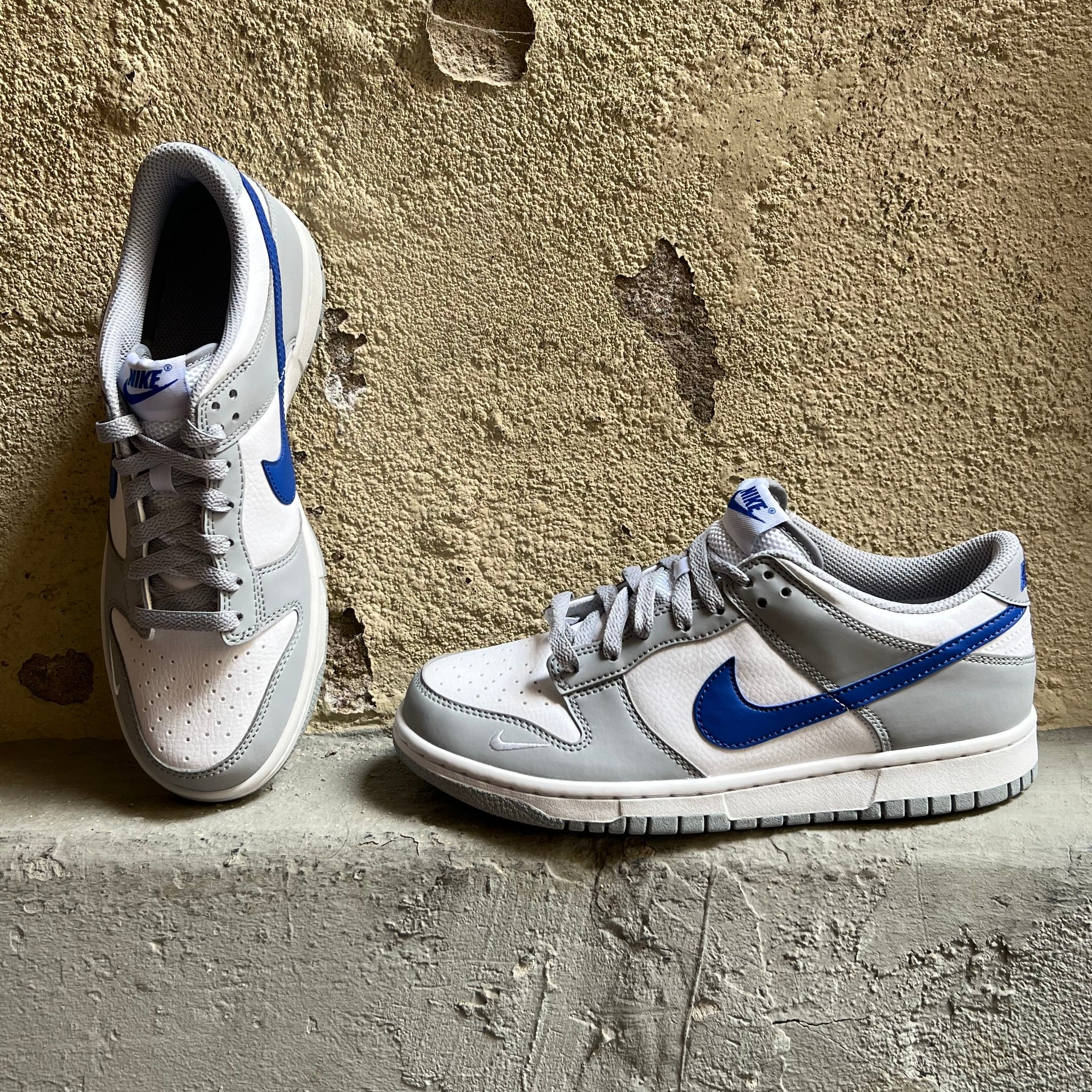 Nike Dunk Low Mini Swoosh Wolf Grey Game Royal (GS)